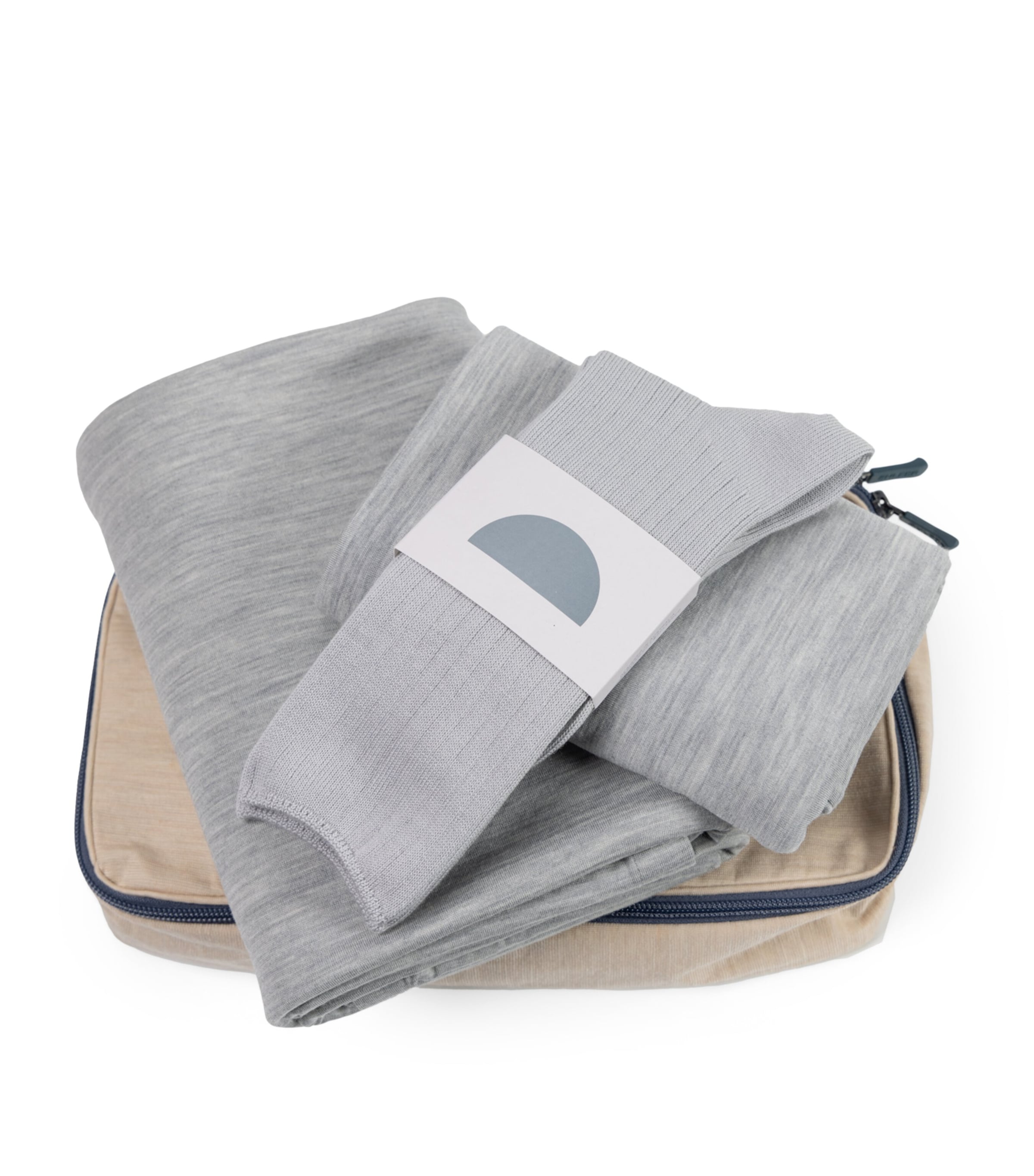 SHLEEP Merino Pillow, Blanket and Socks Travel Set Platinum Image 1