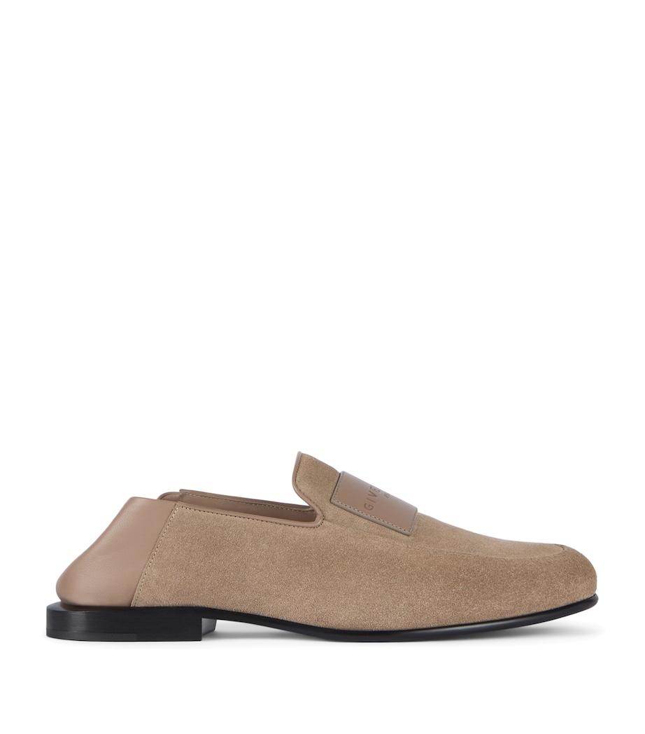 Suede Logo Label Loafers BEIGE Image 1