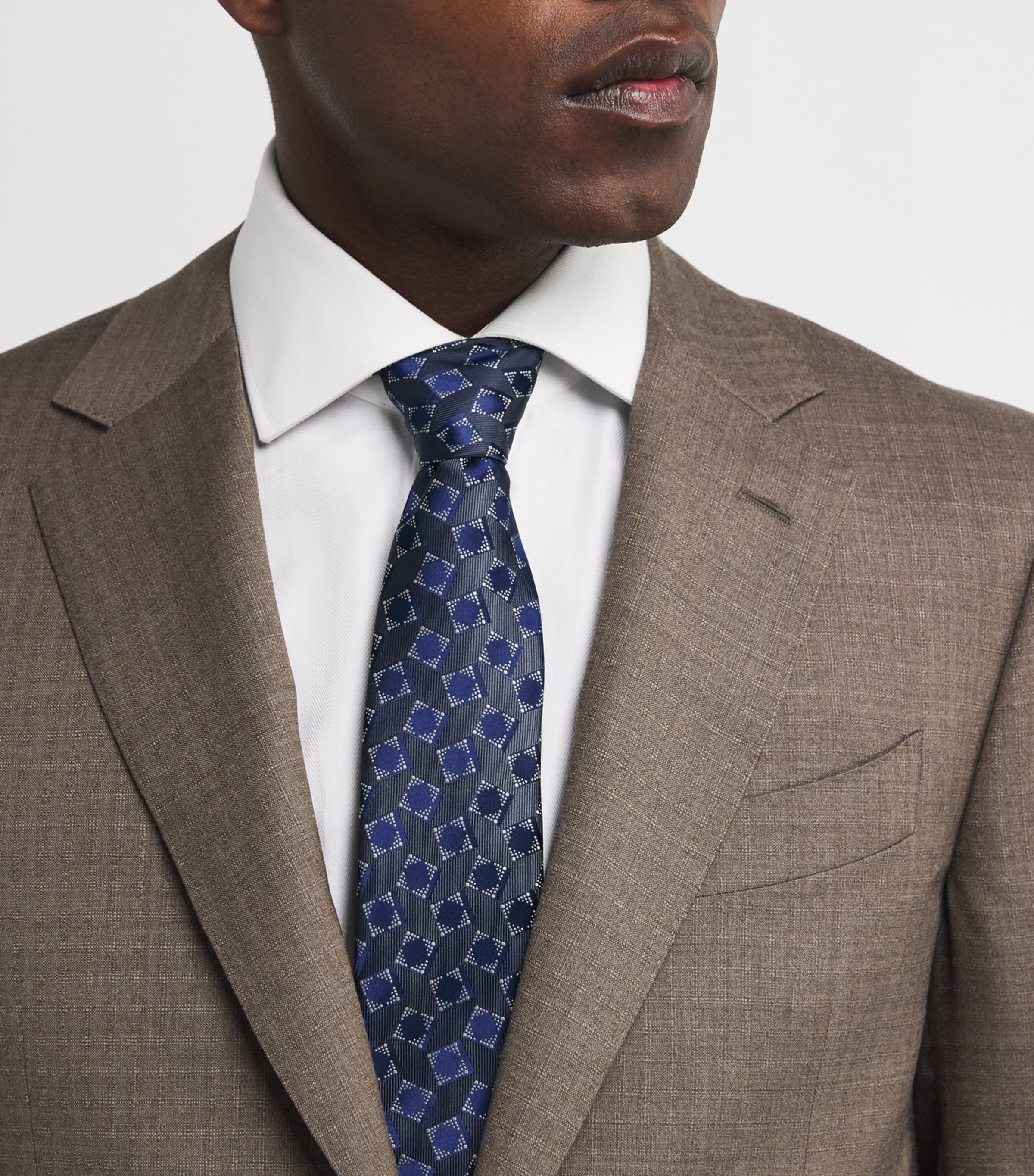 Silk Geometric Jacquard Tie F8048 Image 2