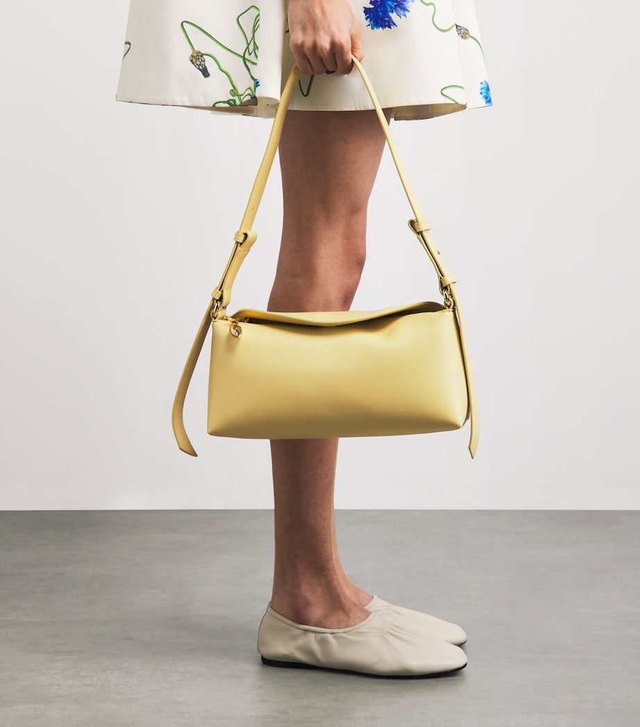 Erdem Leather Bloom Shoulder Bag Citron Image 2