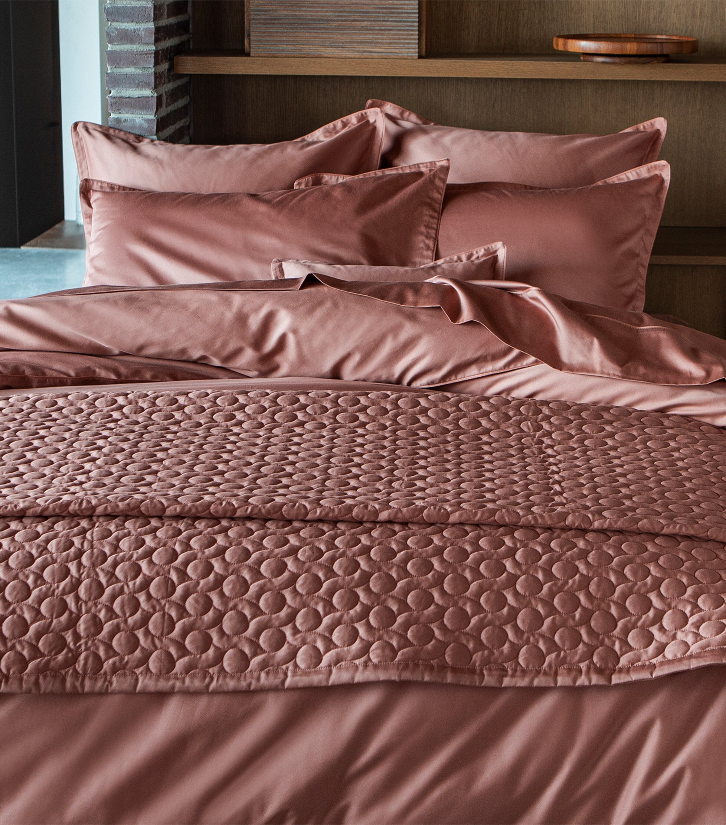Alexandre Turpault Teophile Oxford Pillowcase (50cm x 75cm) Terracotta Image 2