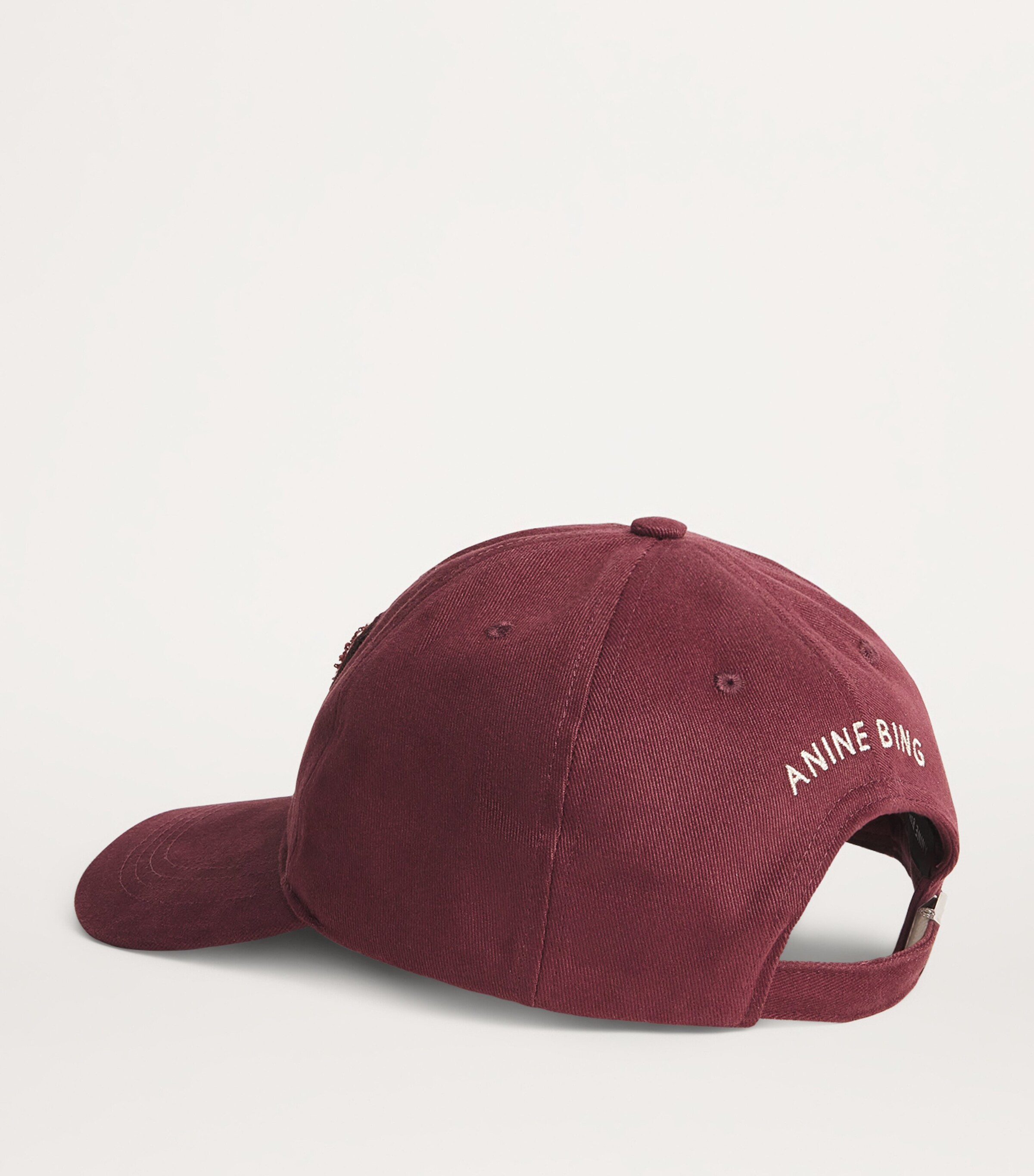 ANINE BING Red Cotton Jeremy Letterman Baseball Cap | Harrods TW