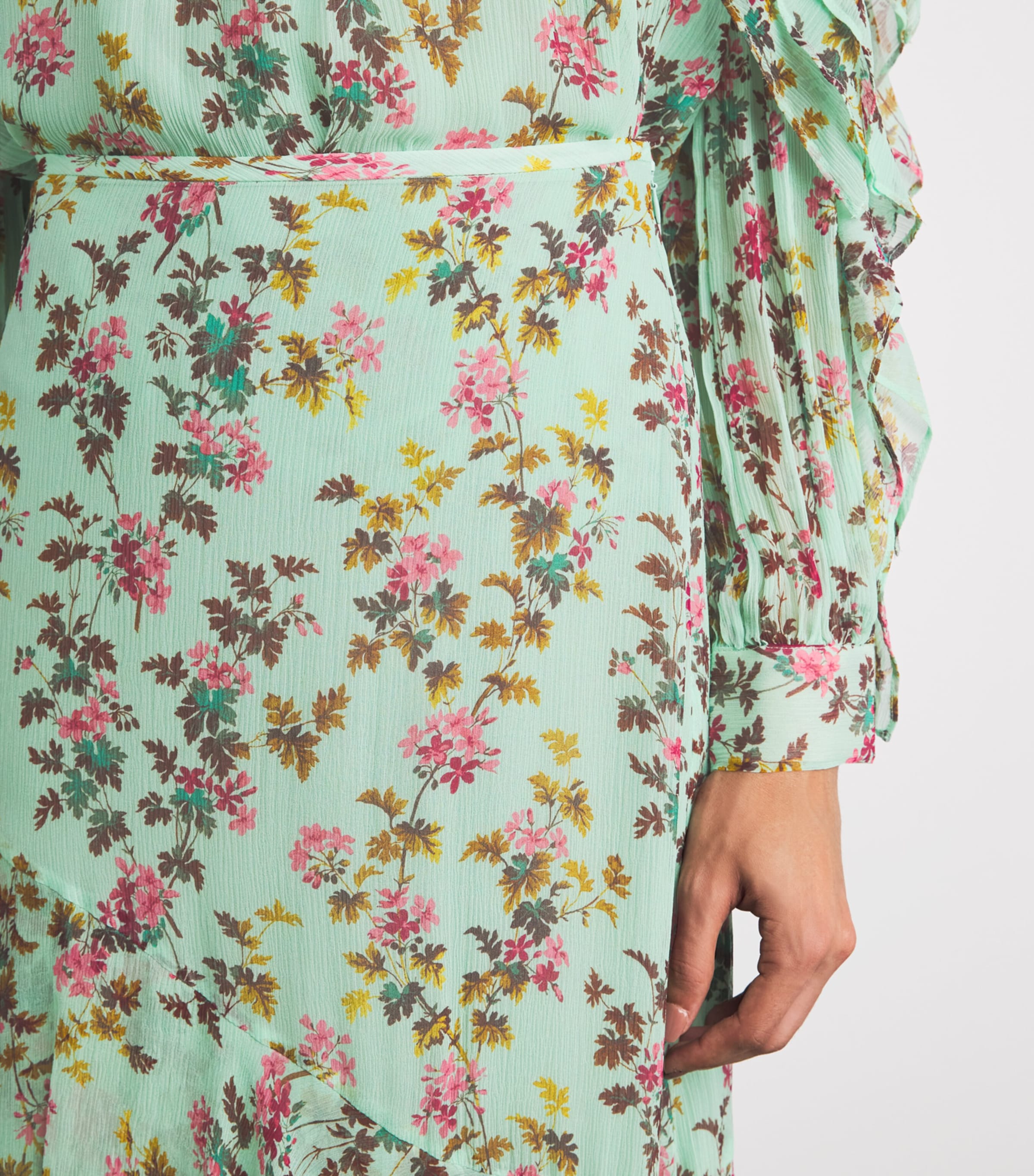 Ulla Johnson Womens Silk Meadow Maxi Skirt Opaline Image 3