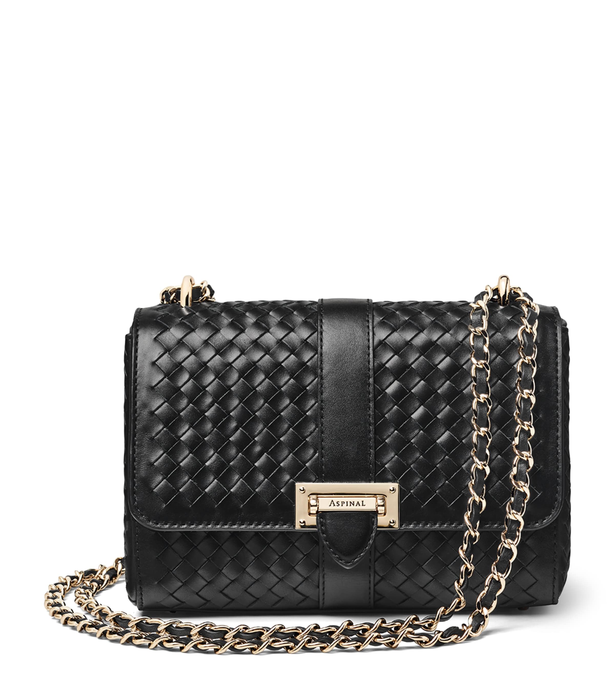 Shop Aspinal Of London Small Leather Lottie Cross-body Bag In Black