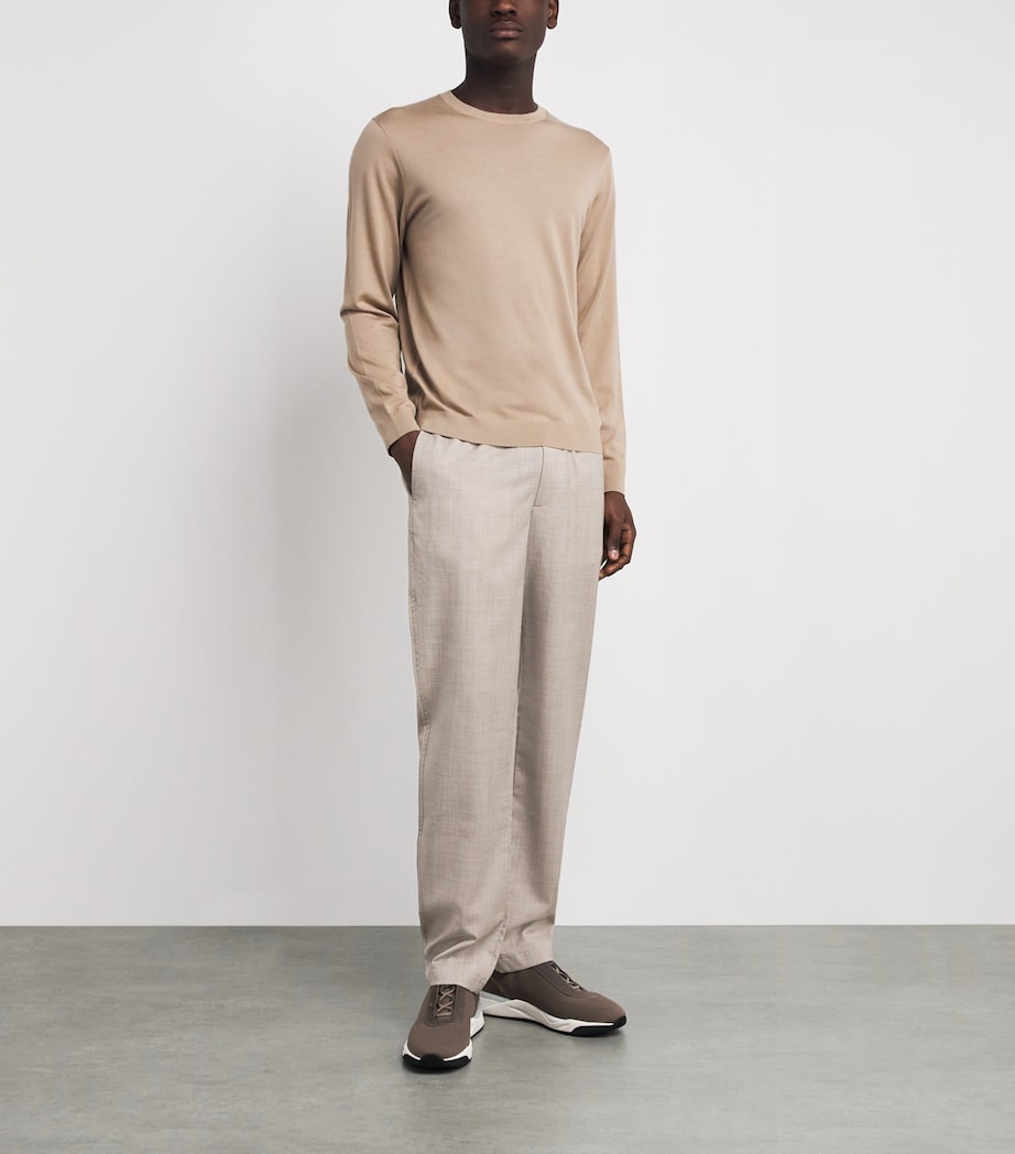 Sease Mens Linen-Cotton Summer Mindset Trousers Driftwood Image 2