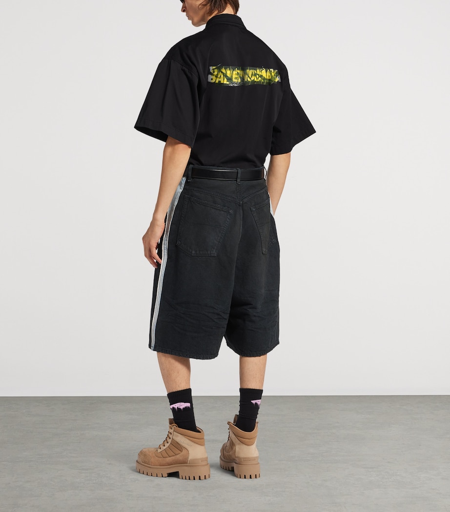 Balenciaga Mens Cotton Workwear Short-Sleeve Shirt Image 3