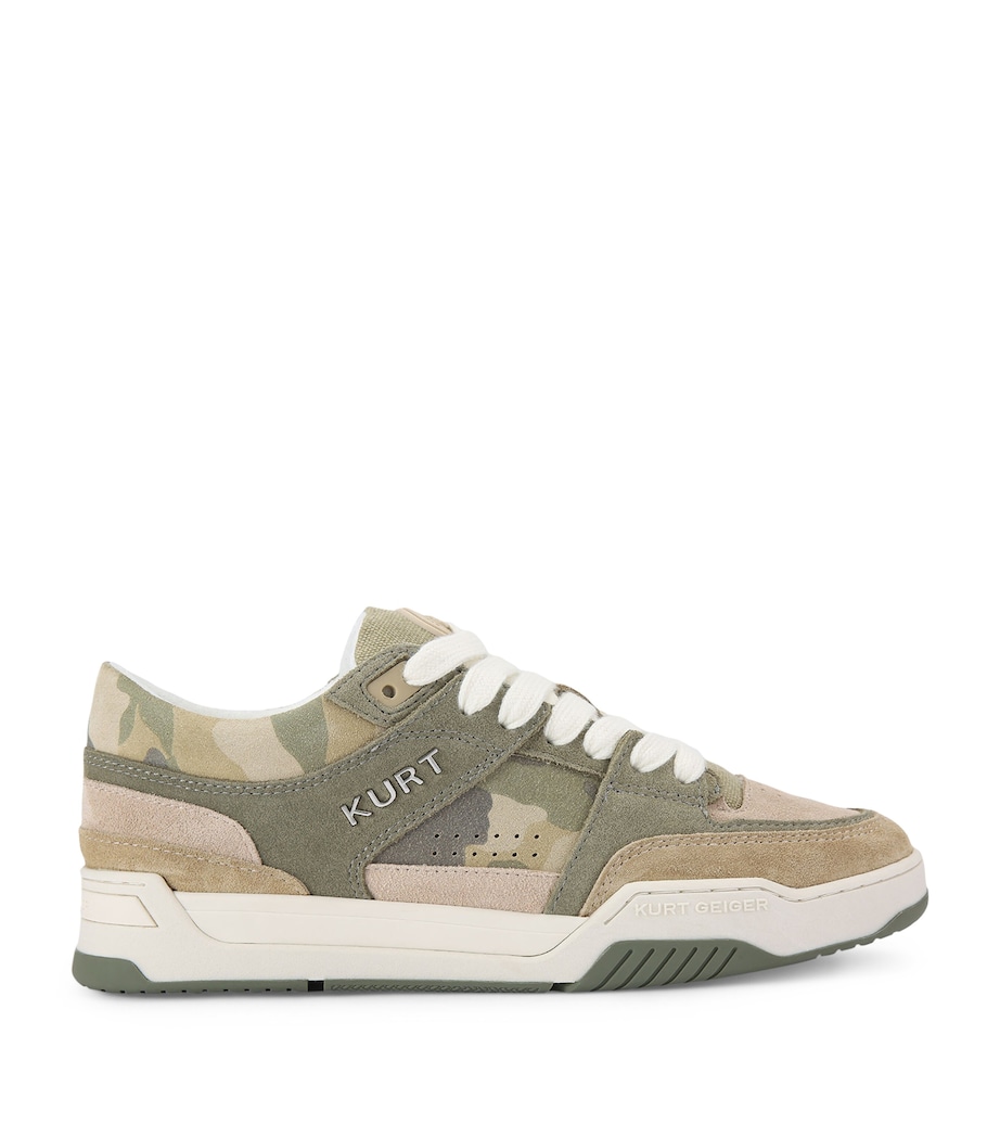 Kurt Geiger London Leather Hatton Sneakers Green Comb Image 1
