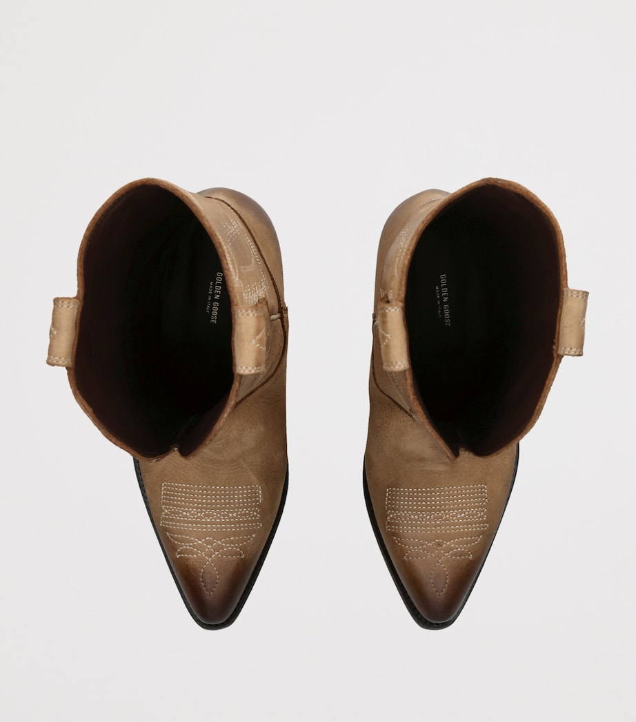 Golden Goose Leather Wish Star Low Boots Tan Image 3