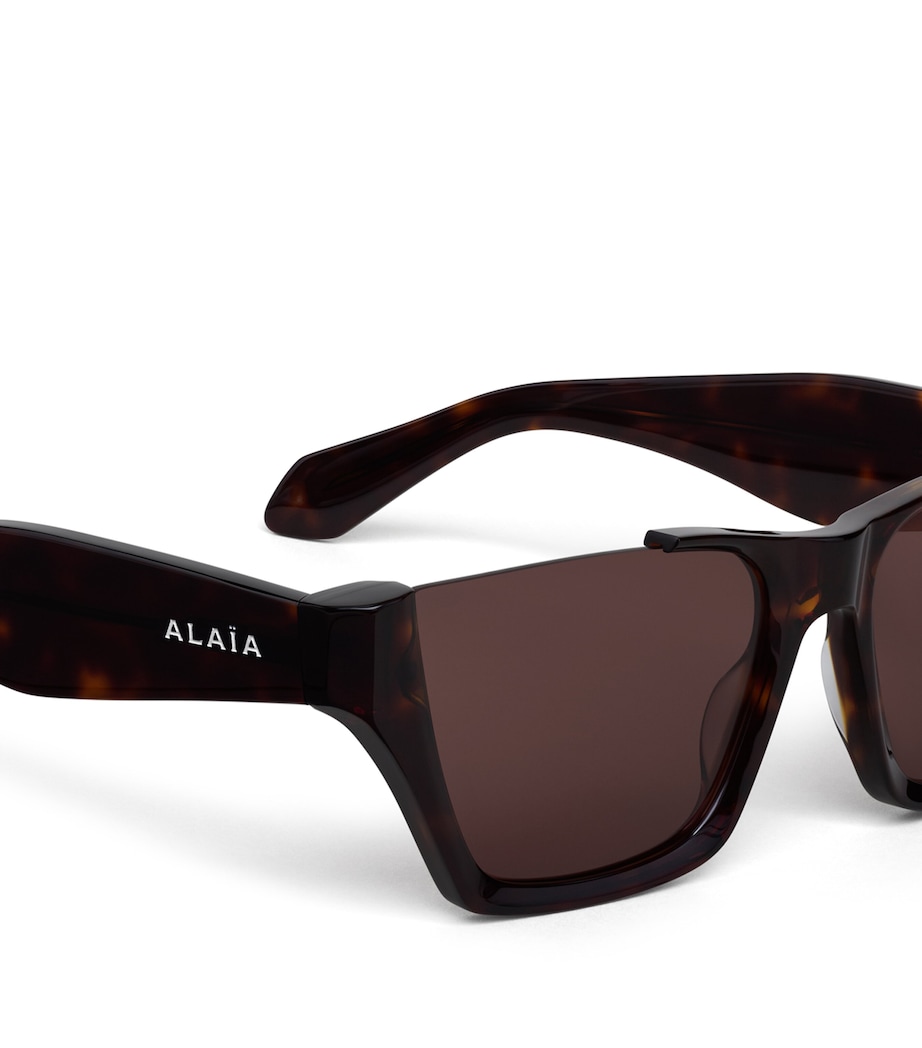 Alaïa Acetate Tortoiseshell Square Sunglasses Havane/marron Image 3