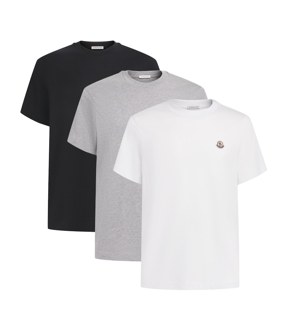 Moncler Mens Logo Patch T-Shirts (Pack of 3) Image 1