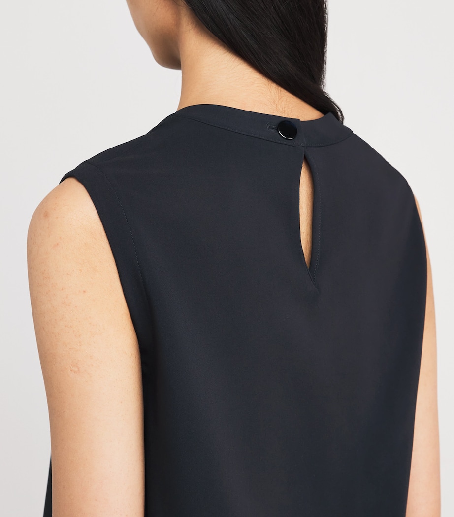 Sleeveless Tailored Blouse DARK NAVY Image 6