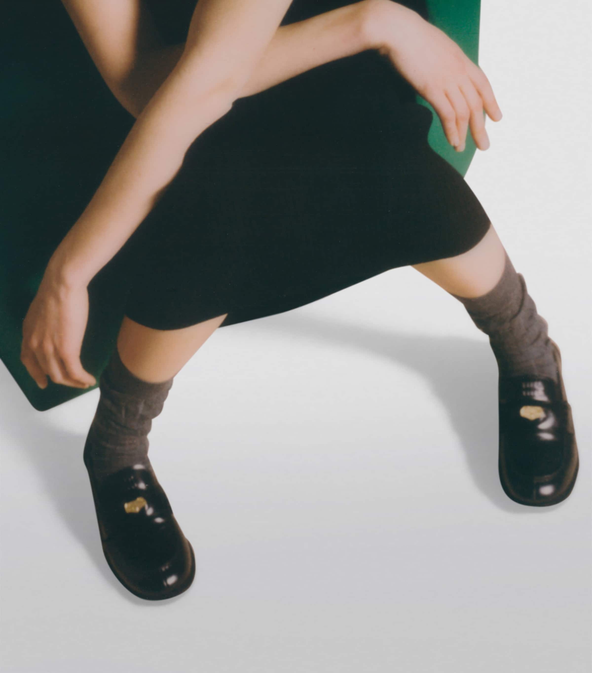 Brushed-Leather Embossed Loafers F0002 Image 5