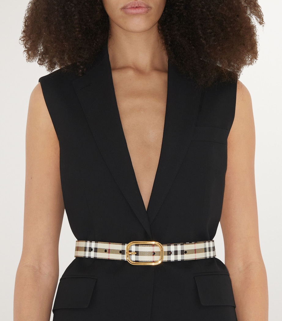 Check Belt ARCHIVE BEIGE / GOLD Image 3