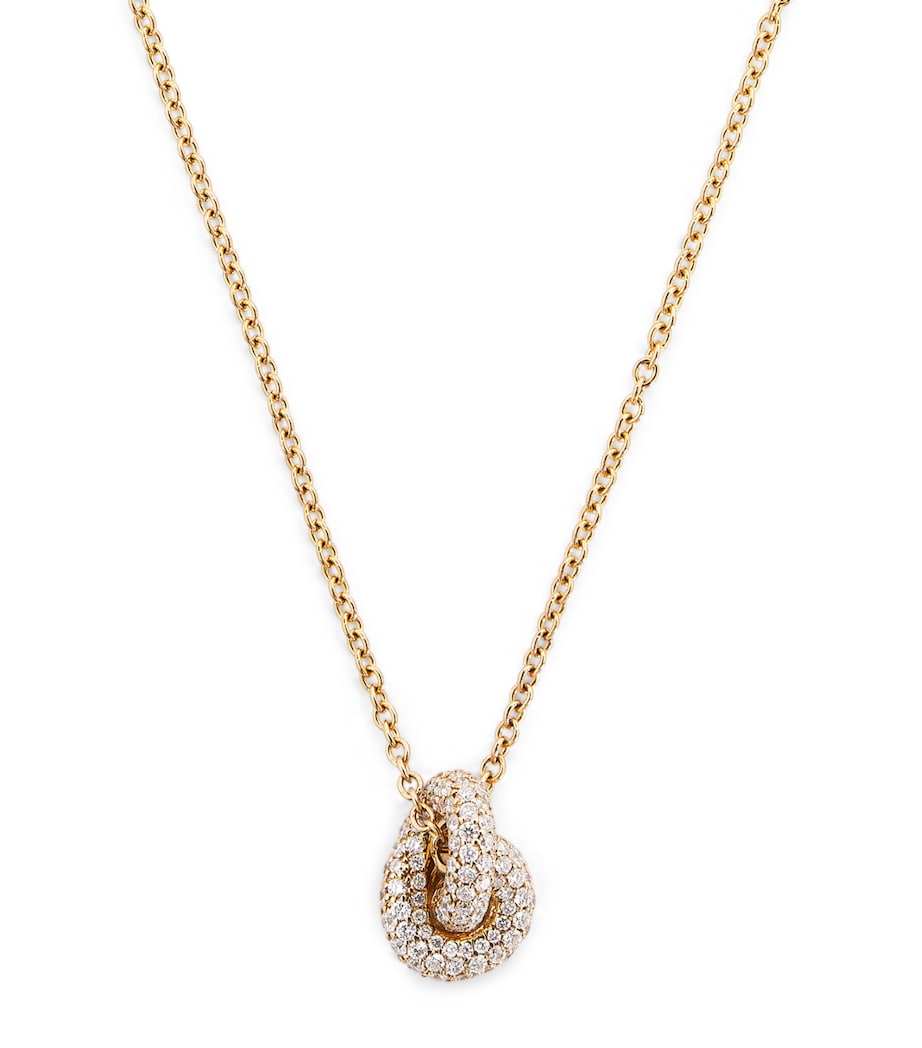 Yellow Gold and Diamond Legacy Knot Necklace YELLOW GOLD Image 1