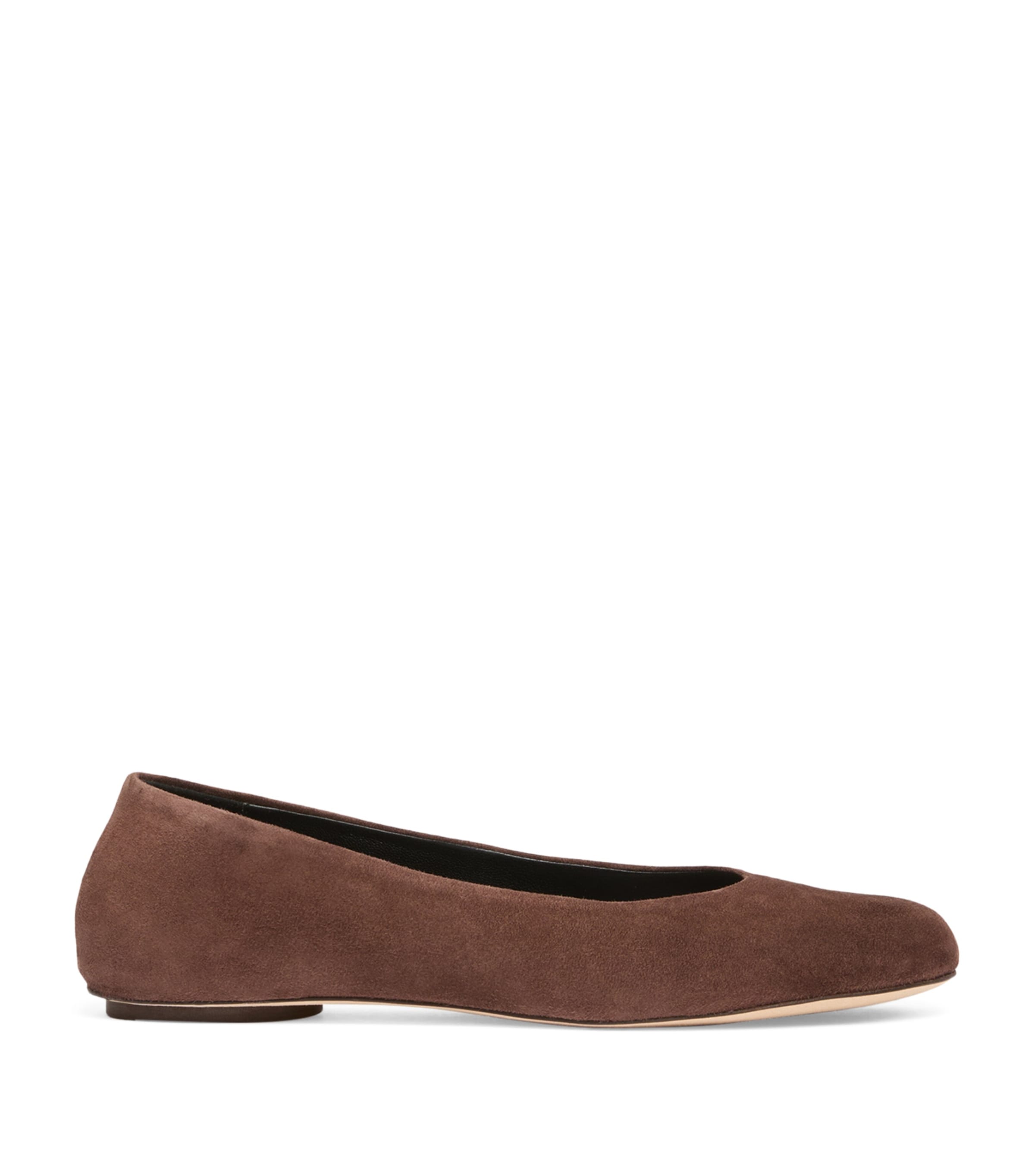 Weekend Max Mara Suede Ballet Flats Chocolate Image 1