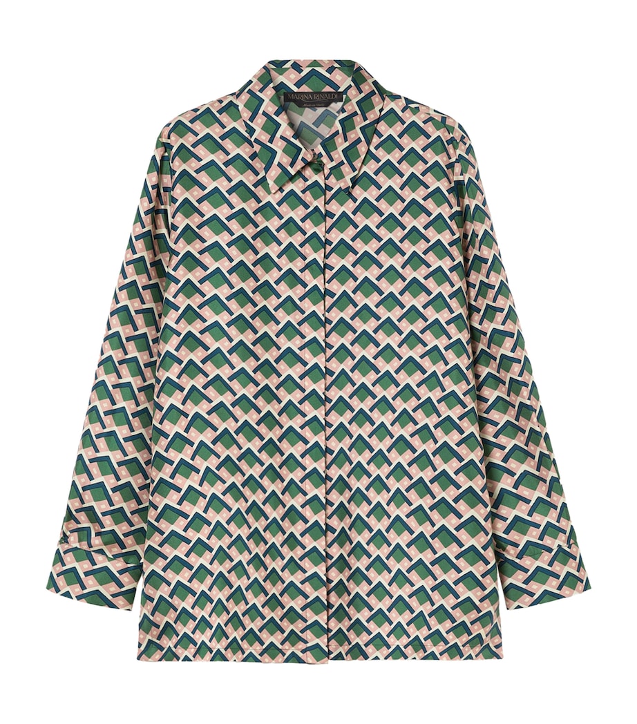 Silk Geometric Shirt ULTRAMARINE Image 1