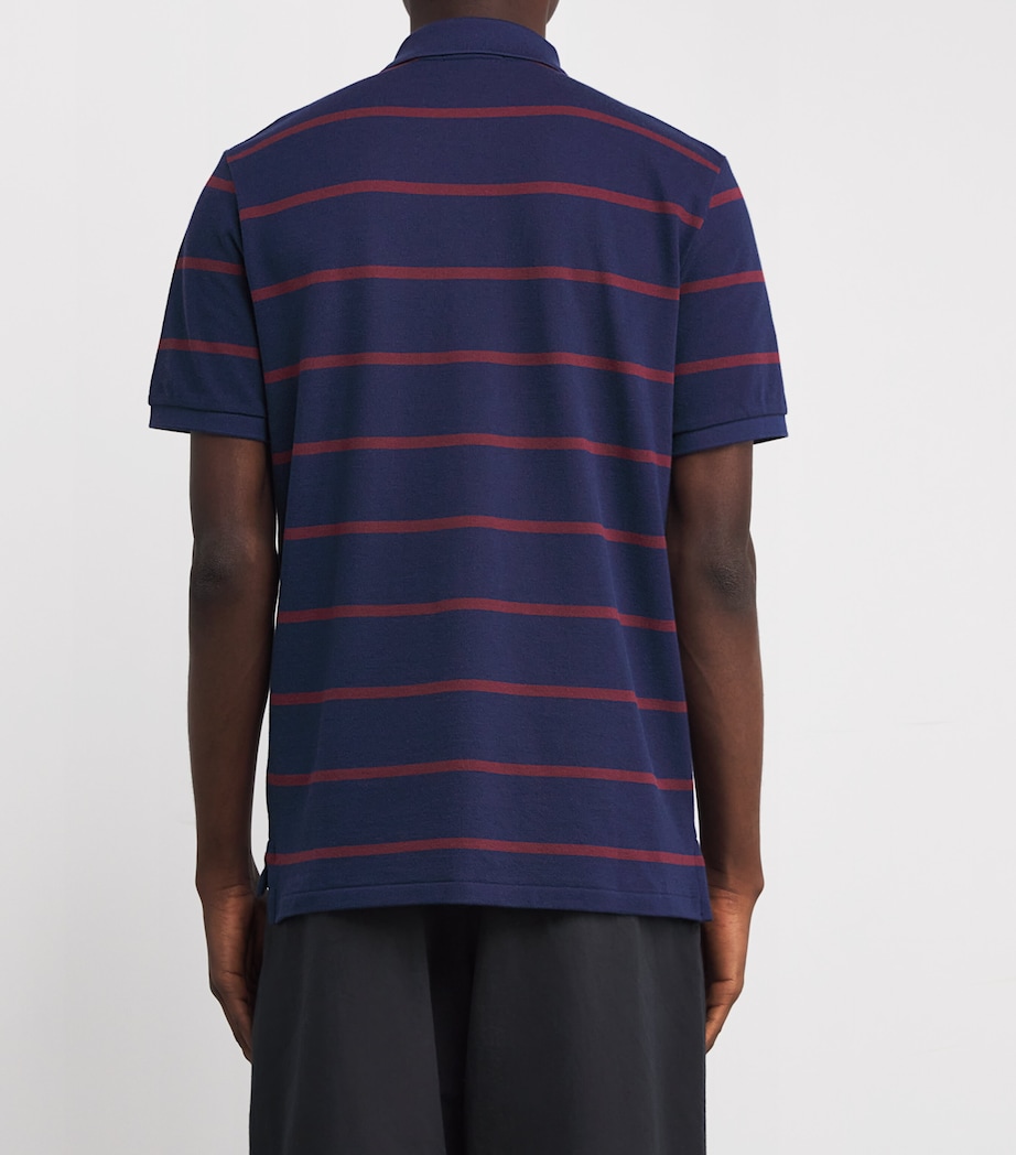 Striped Heritage Polo Bear Polo Shirt NAVY Image 4
