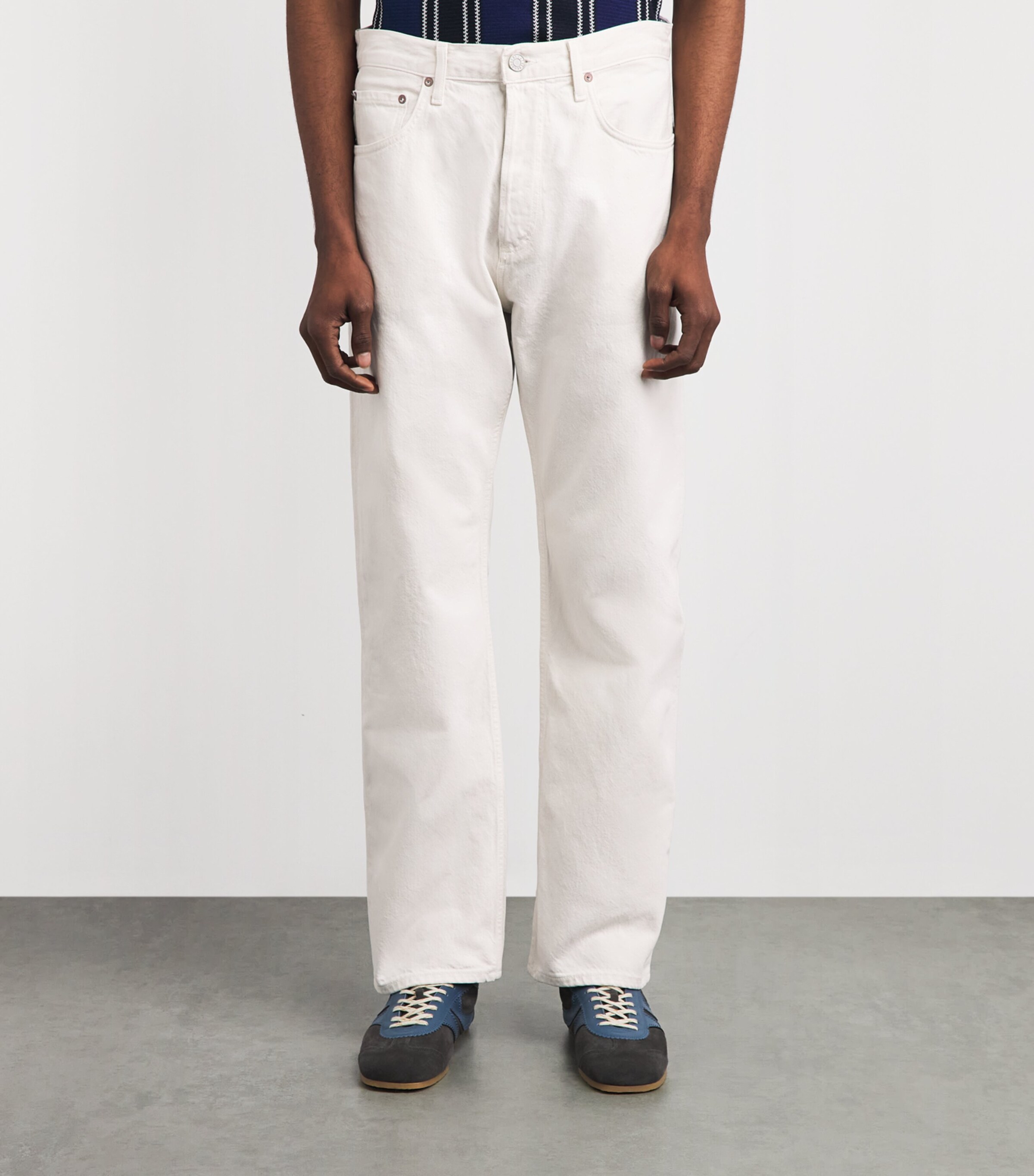 AGOLDE Mens Magnus Straight Jeans Chalk White Image 4