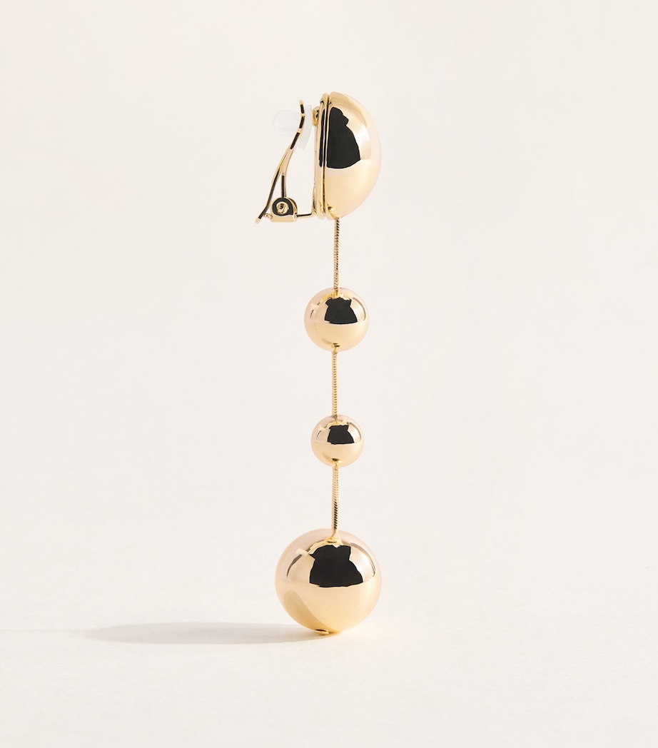 Carolina Herrera Sphere Drop Earrings Gold Image 3