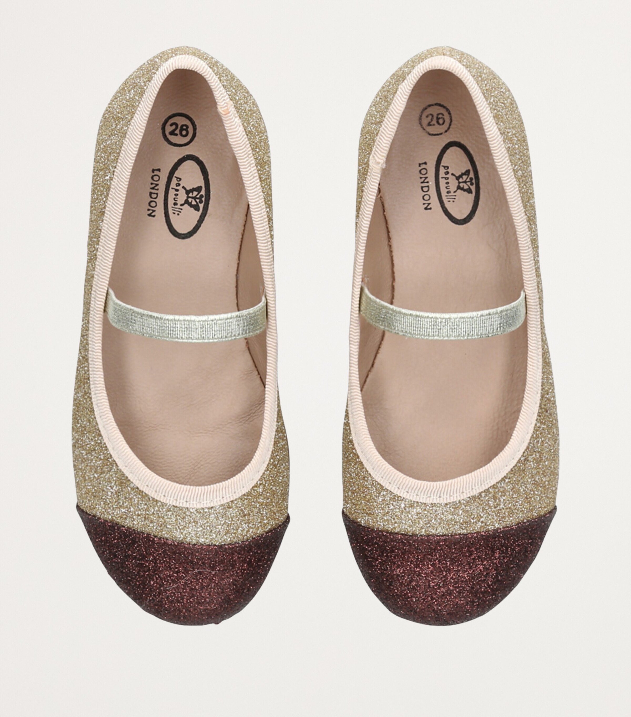 Glittered Tallie Mary Jane Flats GOLD Image 4