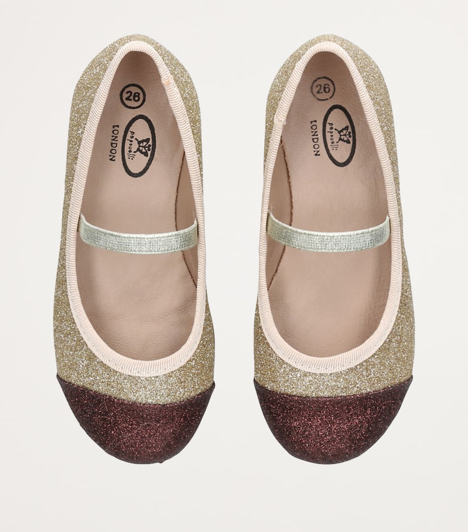 Glittered Tallie Mary Jane Flats GOLD Image 4