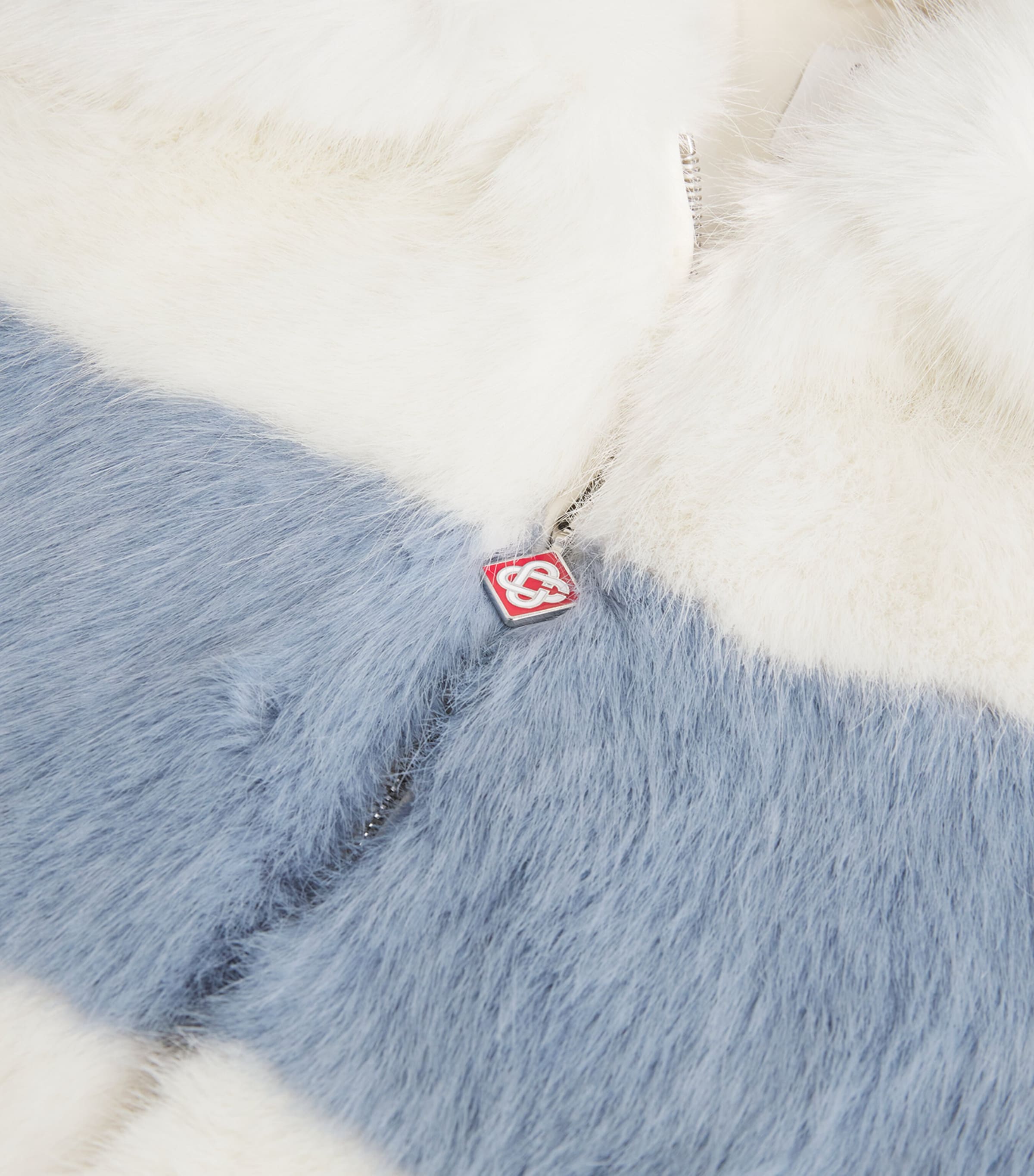 Faux Fur Contrast Coat WHITE Image 4