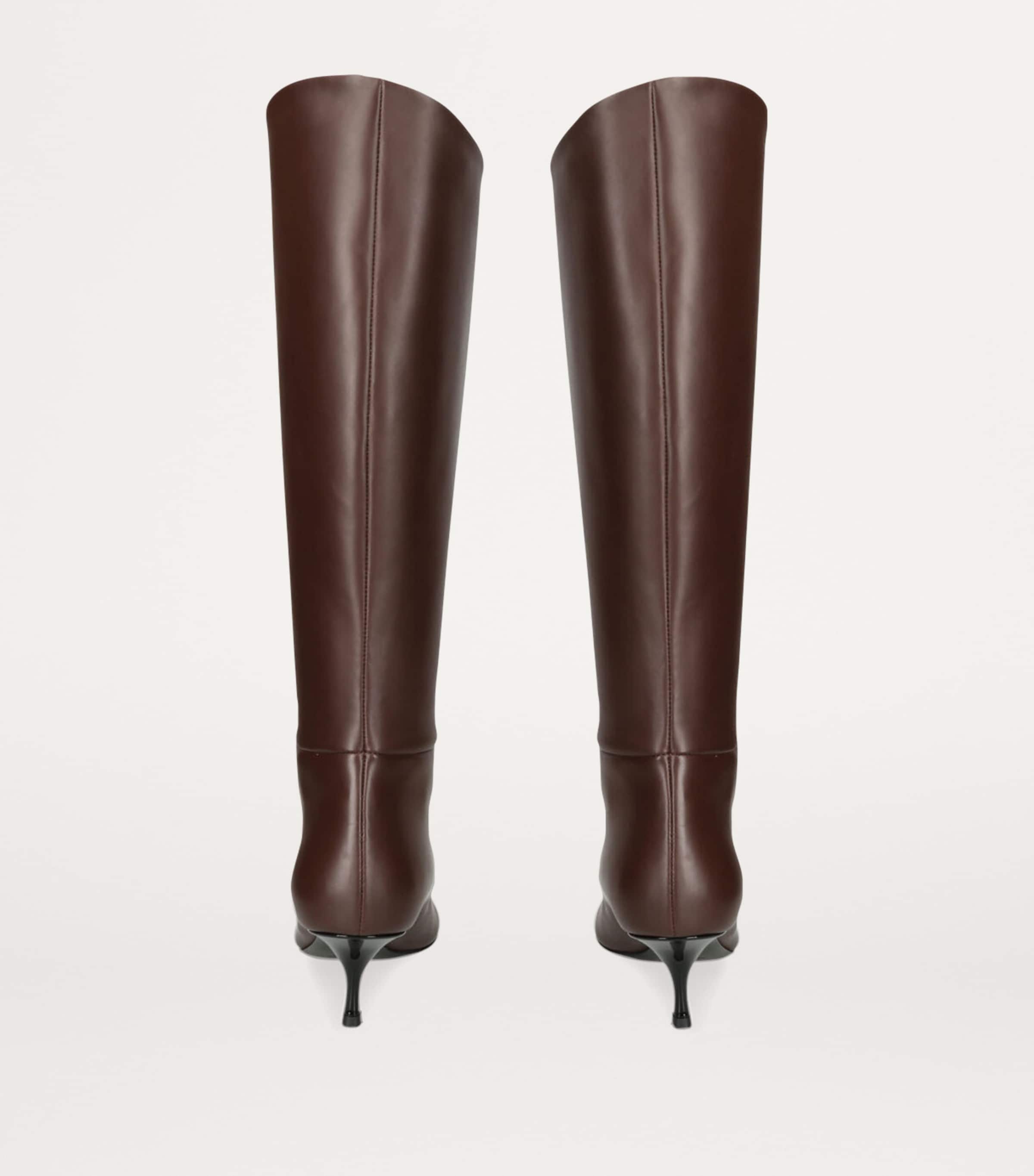 NEOUS Leather Rami Tubo Knee-High Boots 50 Dark Brown Image 3