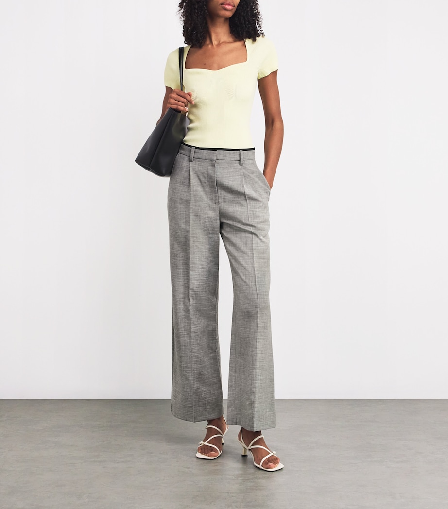 Wide-Leg Tailored Trousers GREY Image 2