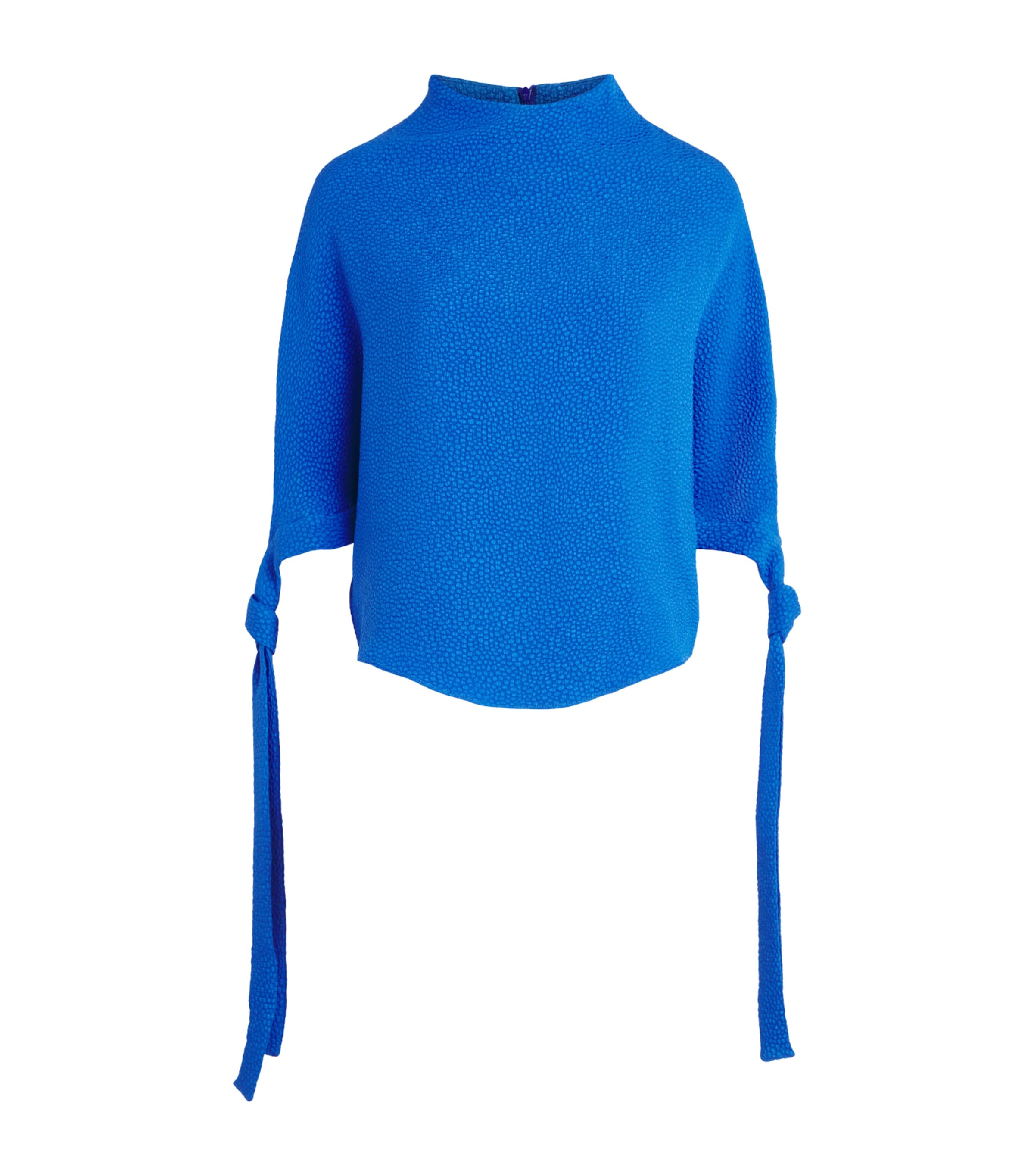 Edeline Lee Womens Jacquard Pedernal Top Royal Blue Image 1