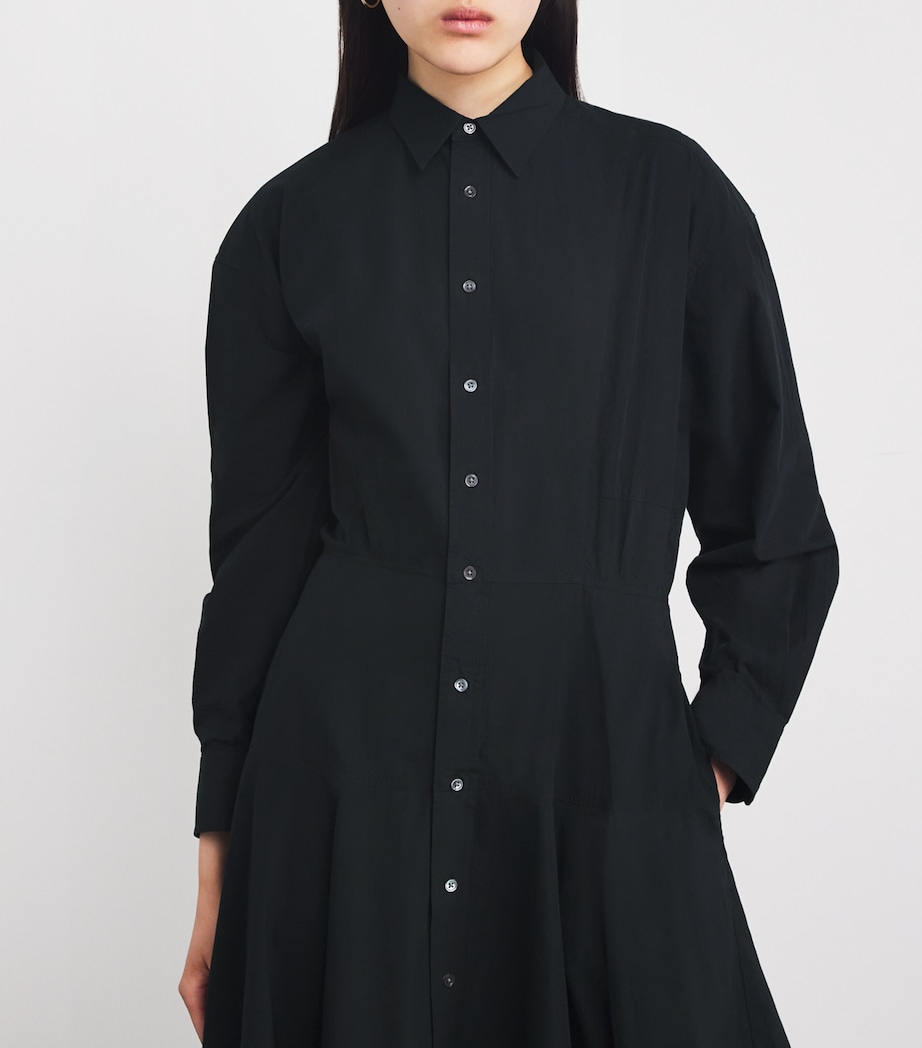 Cotton Midi Shirt Dress POLO BLACK Image 6