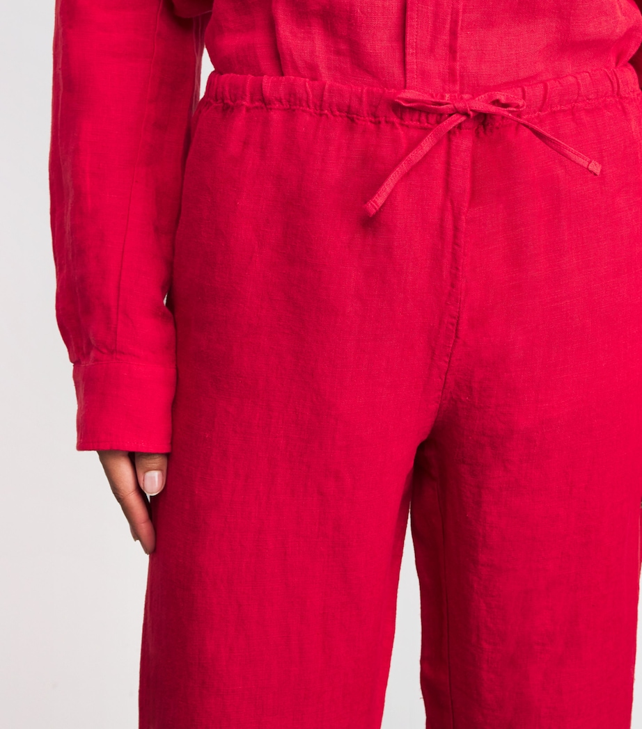 Linen Dip-Dye Pyjama Trousers RED/PINK Image 6