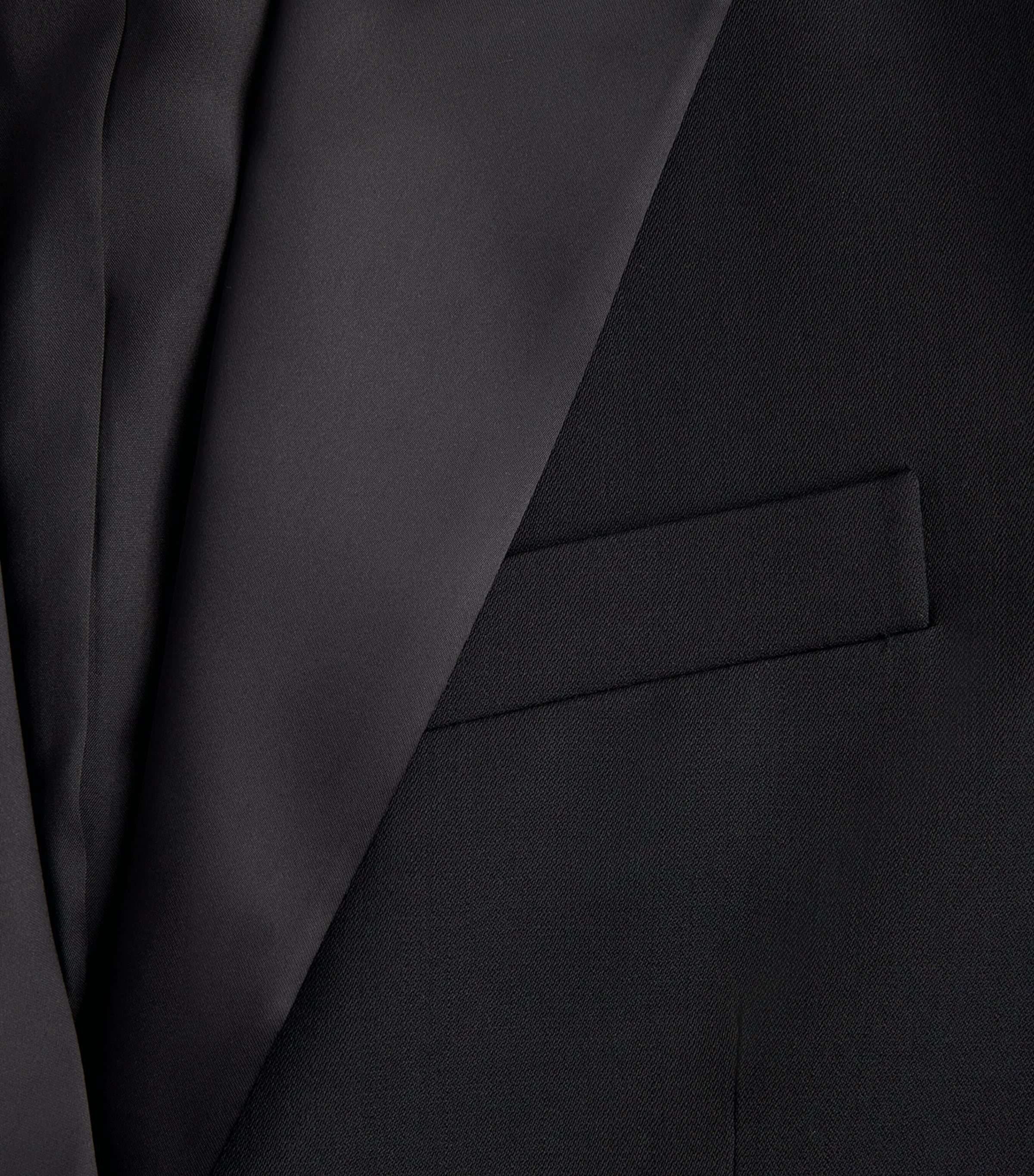 ME+EM Womens Wool-Blend Contour Tux Blazer Black Image 6