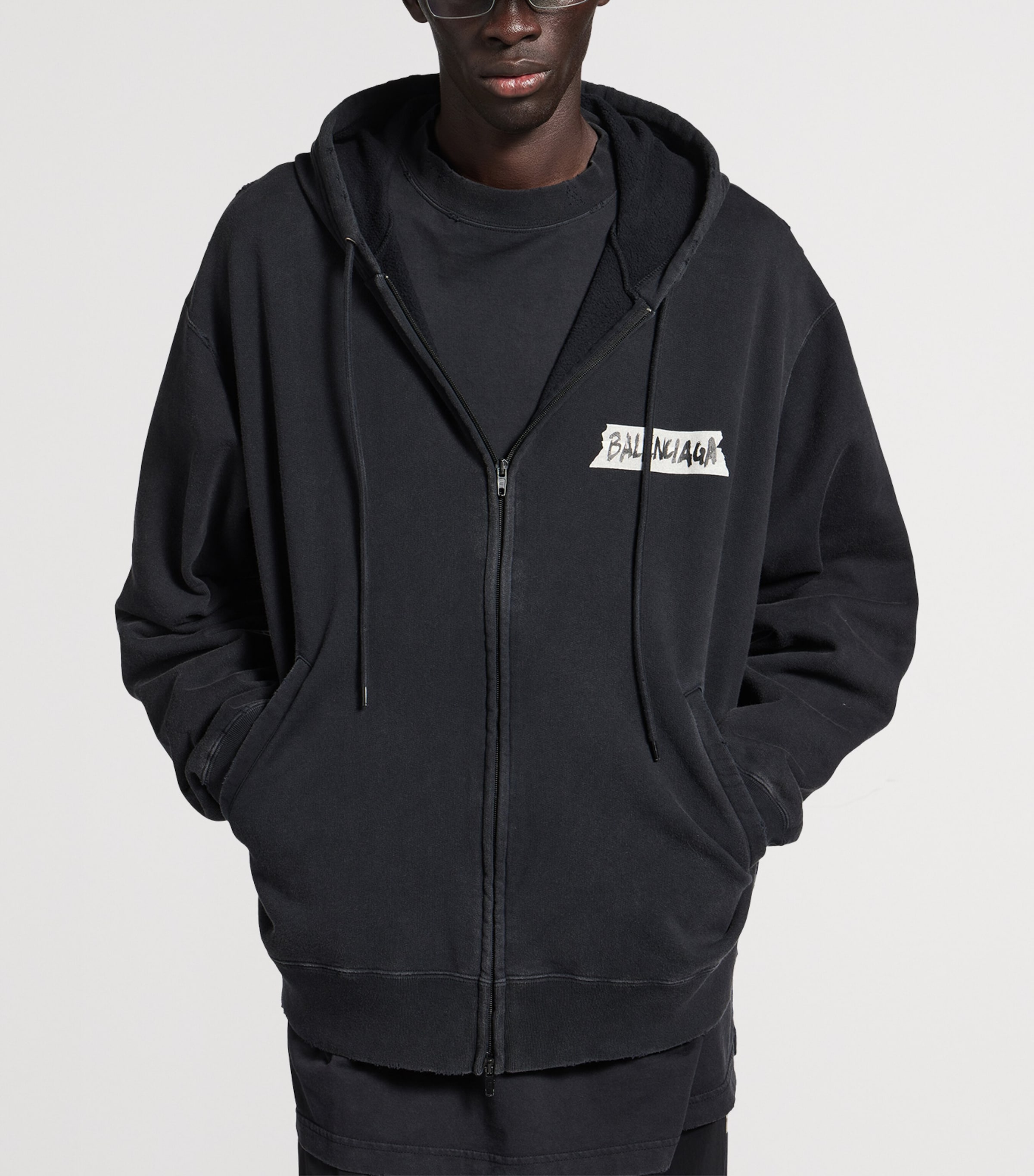 Cotton Masking Tape Logo Hoodie 1041 Image 6