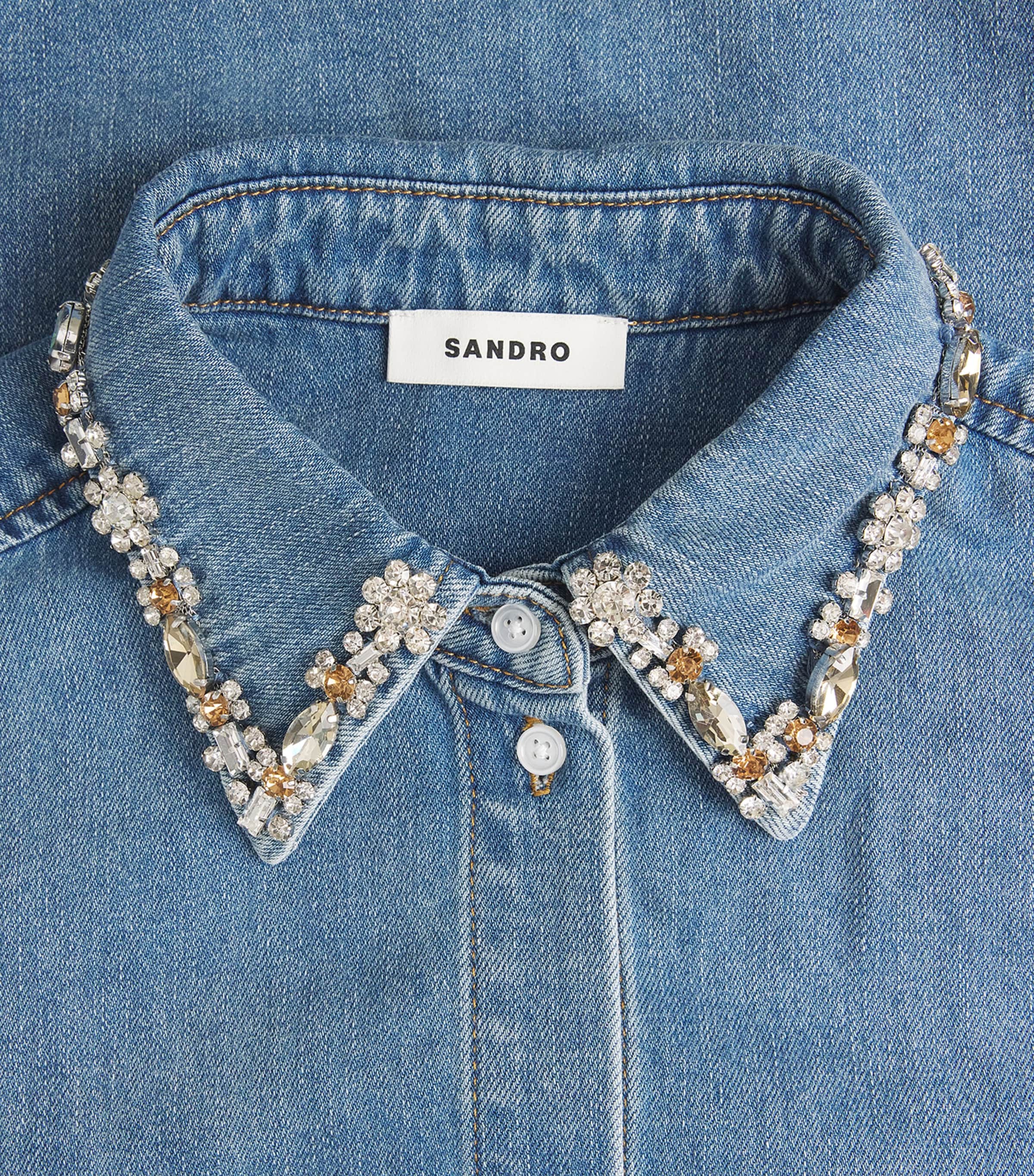 Denim Embellished Shirt BLUE JEAN Image 5
