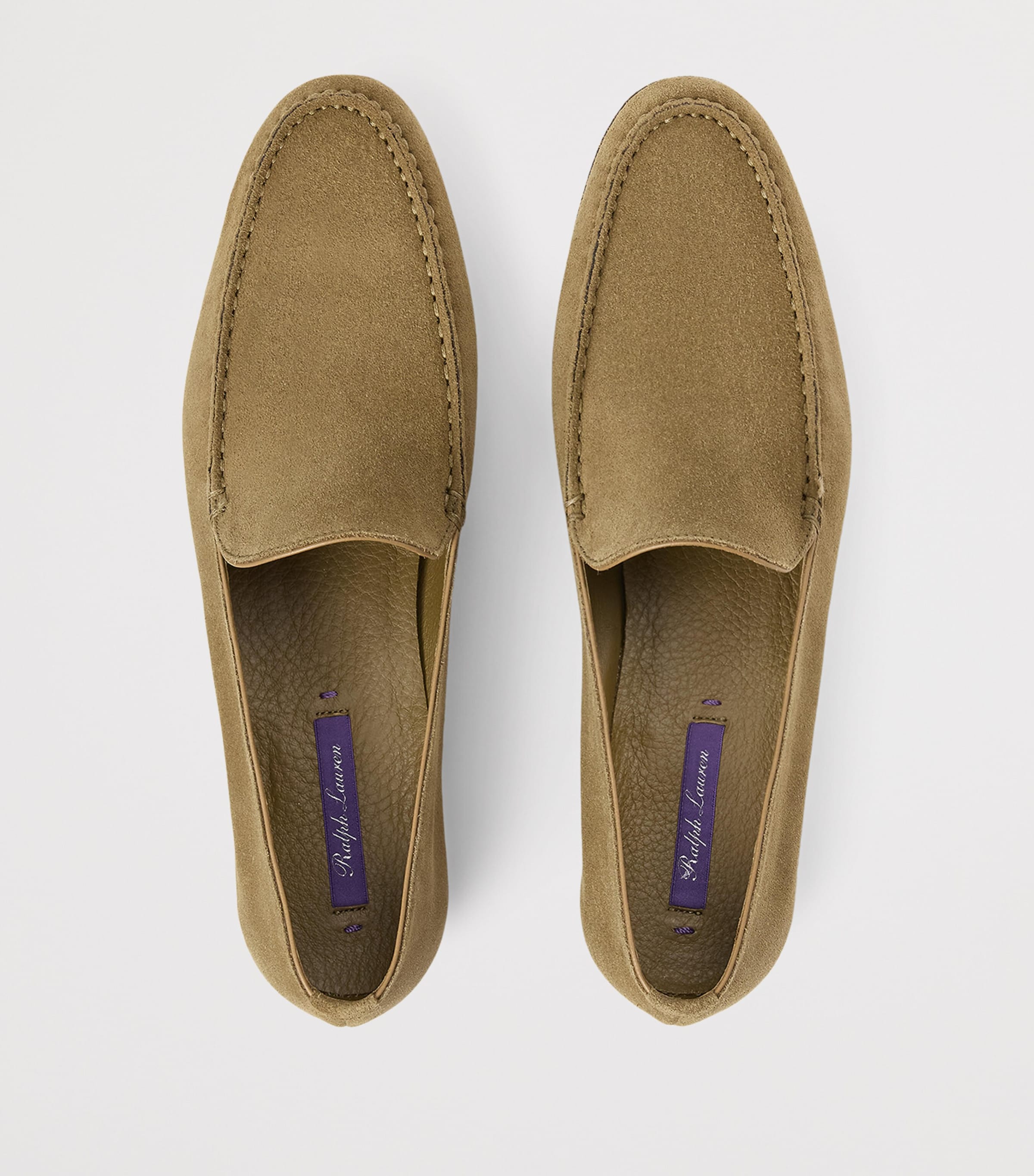 Ralph Lauren Collection Suede Darcey Loafers Porcini Image 4