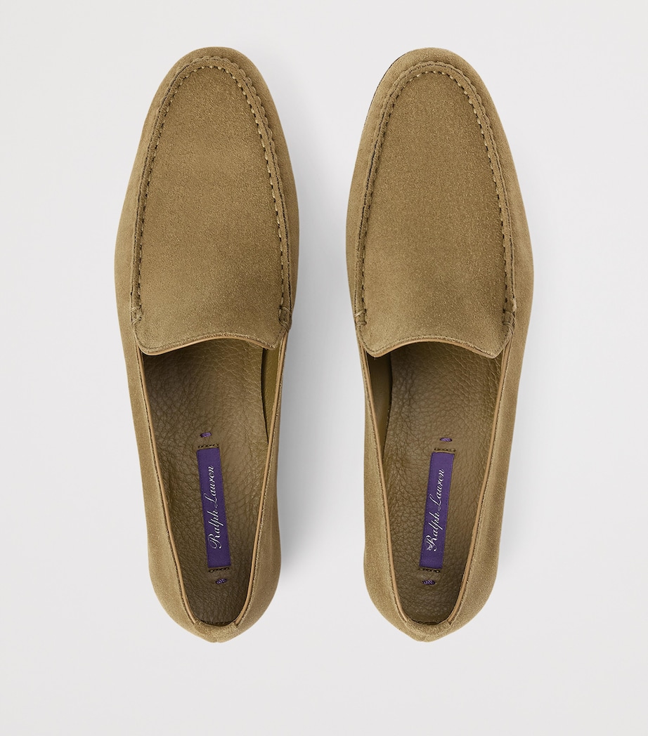 Ralph Lauren Collection Suede Darcey Loafers Porcini Image 4