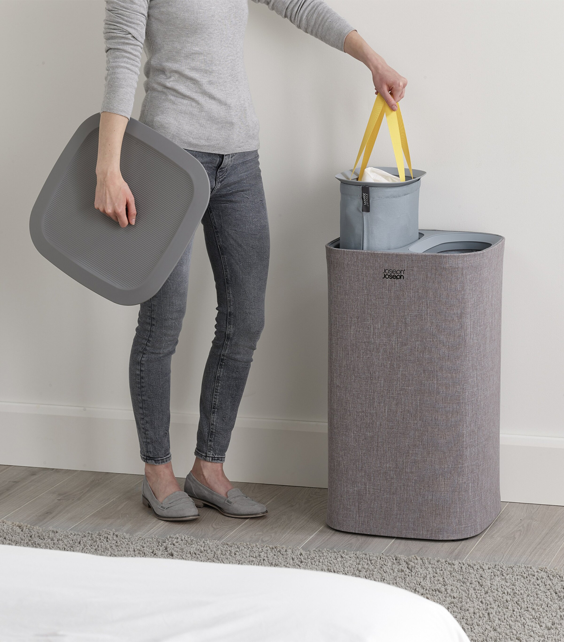 Tota Laundry Separation Basket GREY Image 3