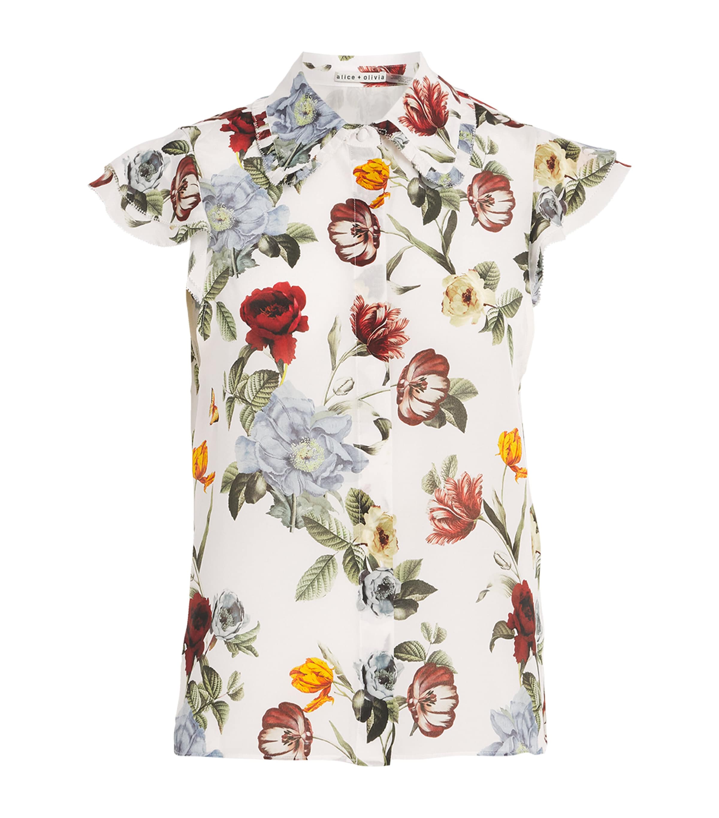 Alice And Olivia Silk Martel Blouse