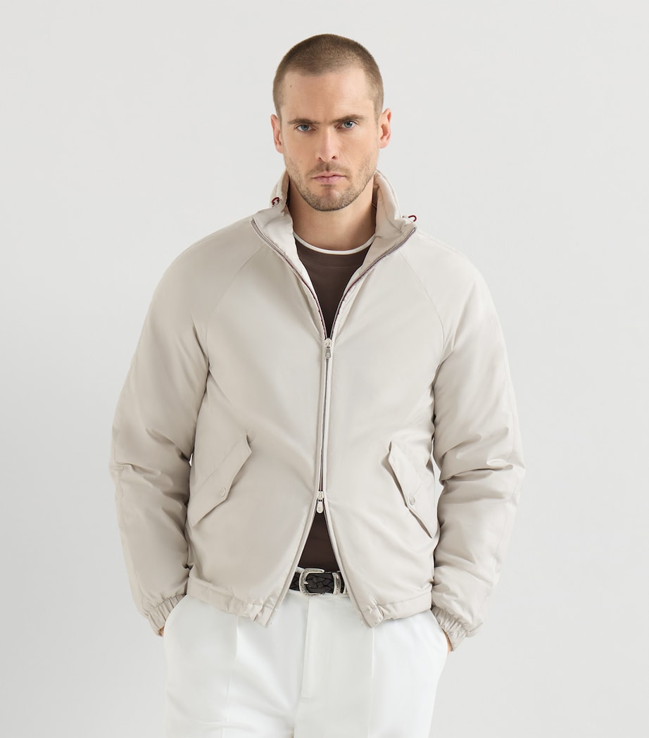 Brunello Cucinelli Mens Water-Resistant Packable Hood Jacket Image 3