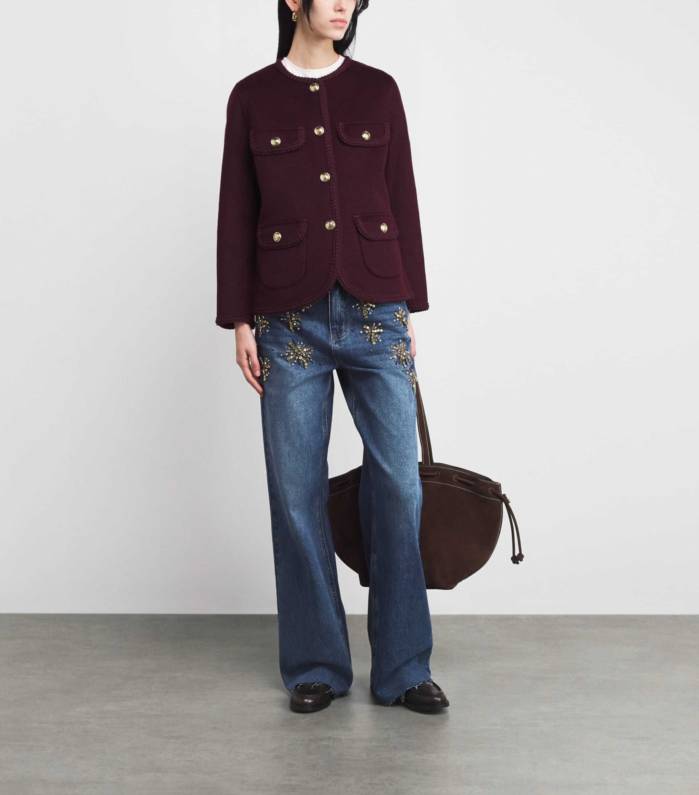 Embellished Straight Jeans BLUE JEAN Image 2