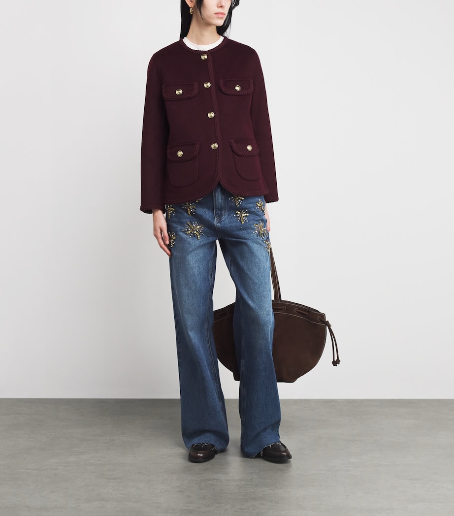 Embellished Straight Jeans BLUE JEAN Image 2