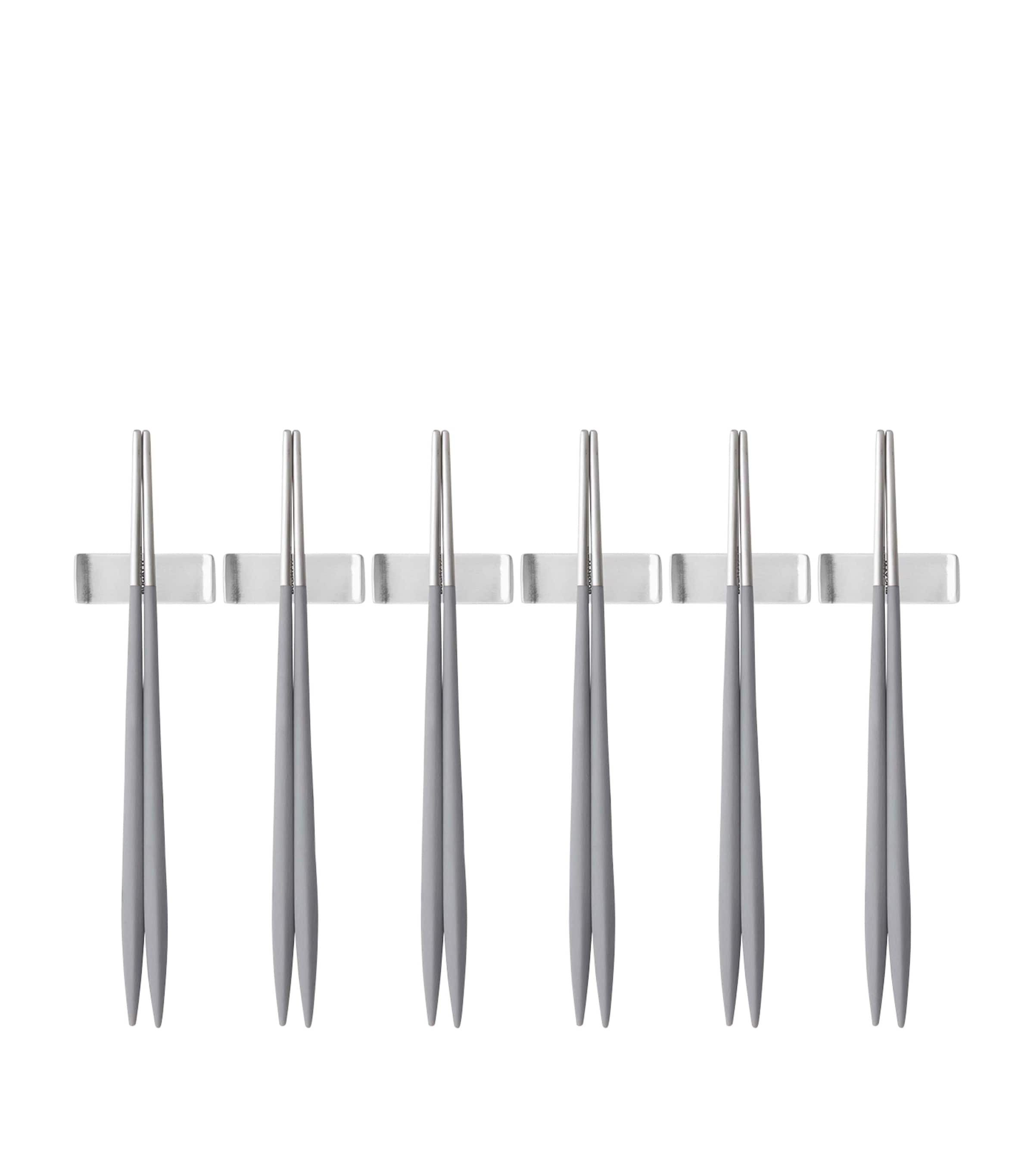 Bugatti Set Of 6 Stainless Steel Ares Chopsticks