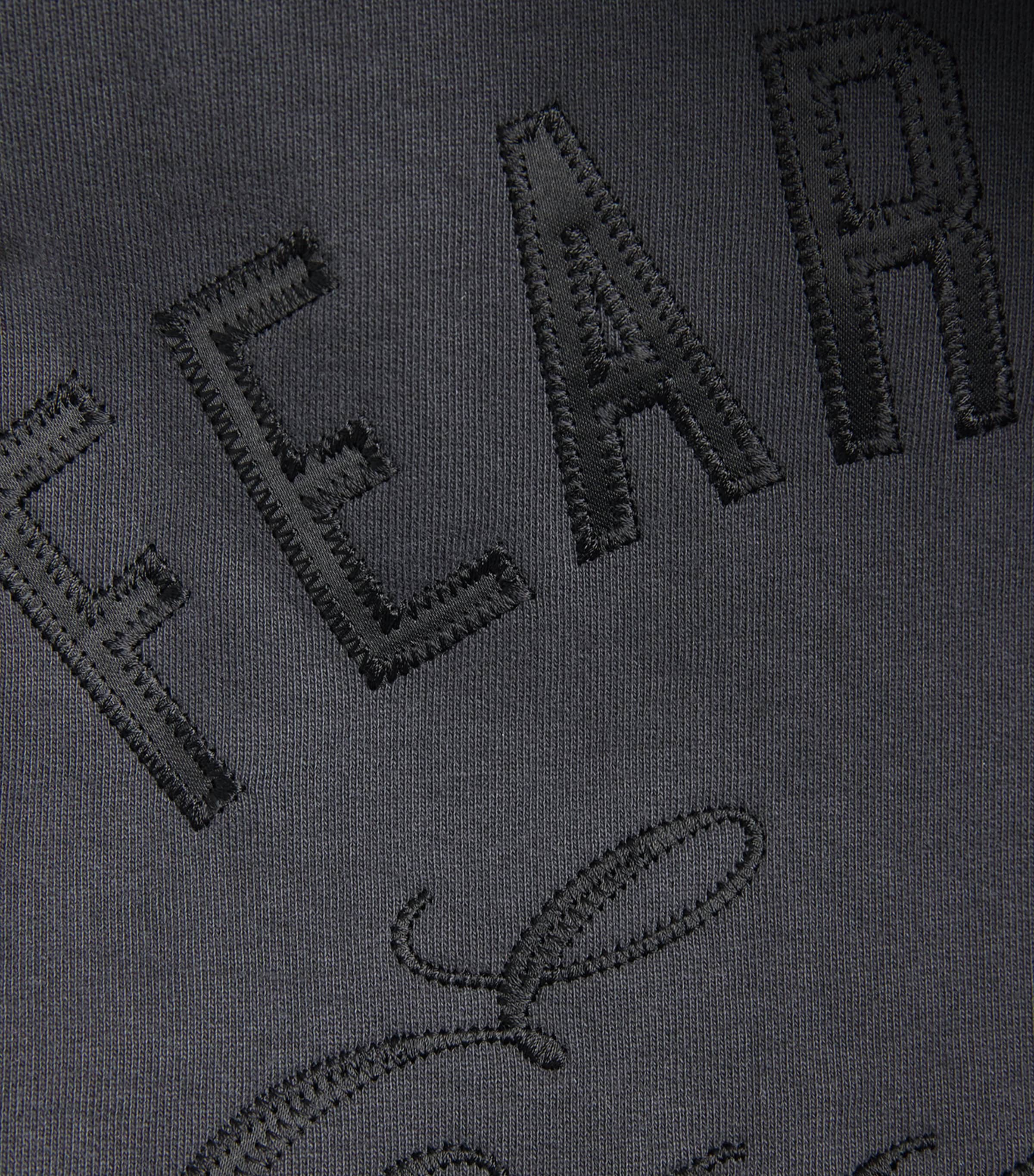 Cotton Script Logo Hoodie VINTAGE BLACK Image 5