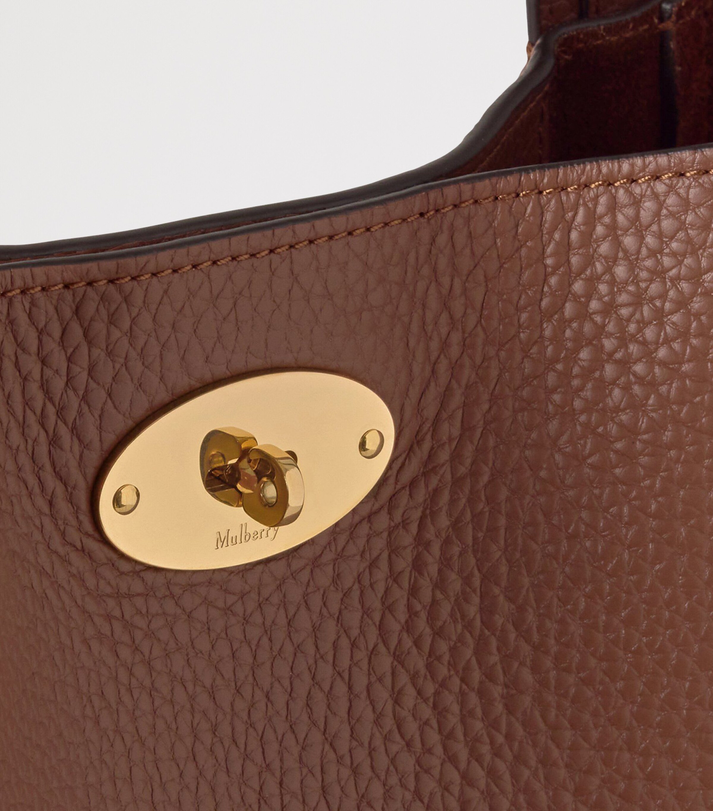 Leather North South Bayswater Tote Bag BRIGHT OAK Image 5