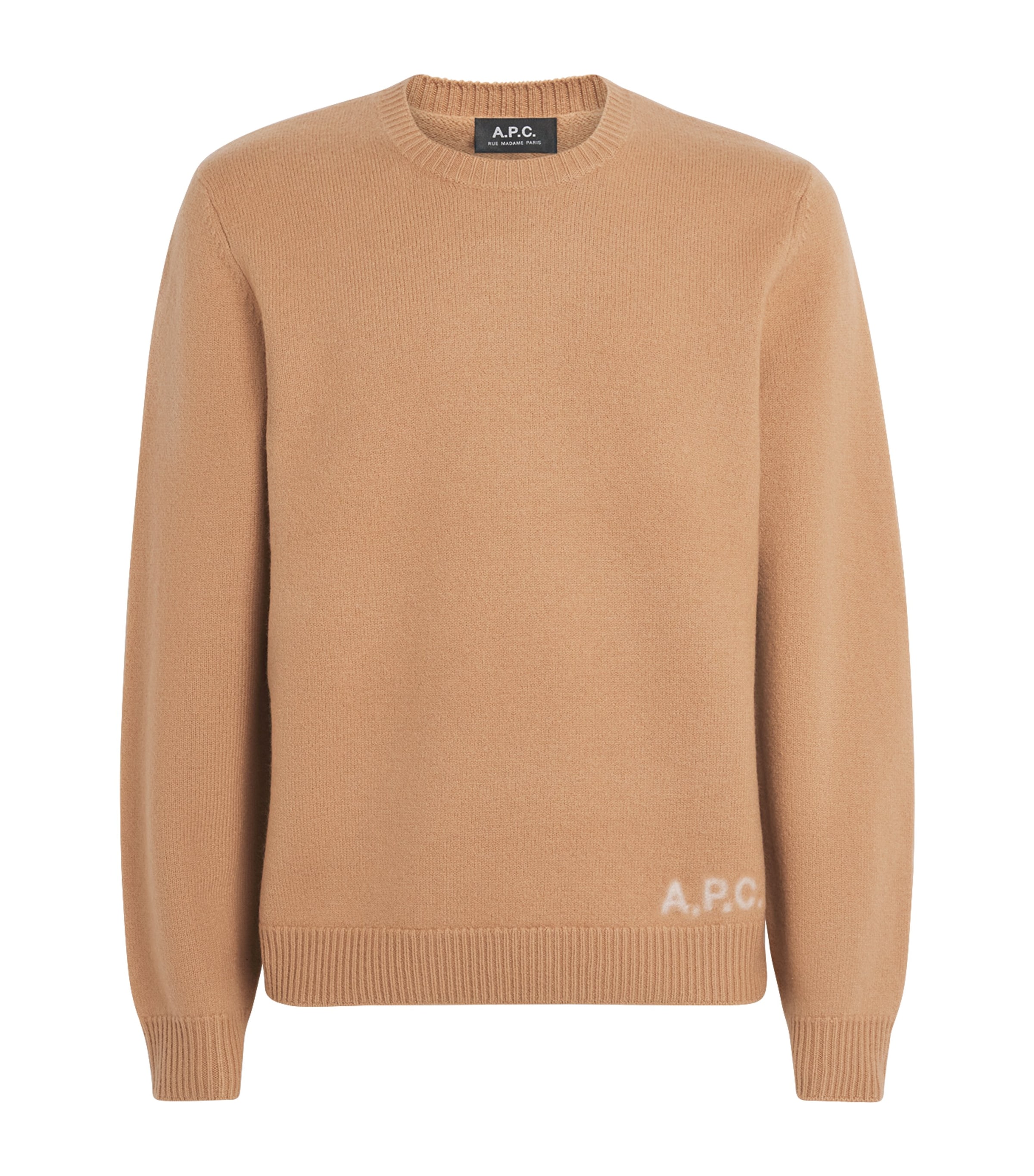 Merino Wool Edward Logo Sweater CAB CAMEL Image 1