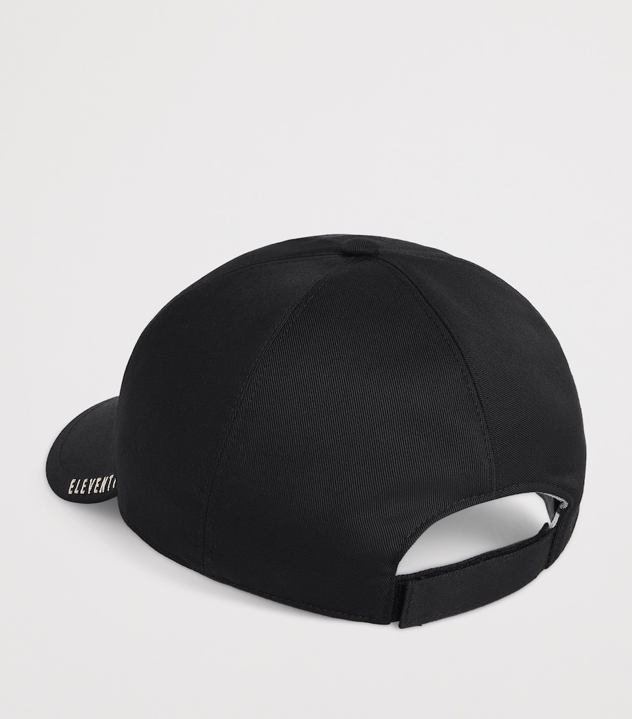 Eleventy Embroidered Logo Baseball Cap Nero Image 3