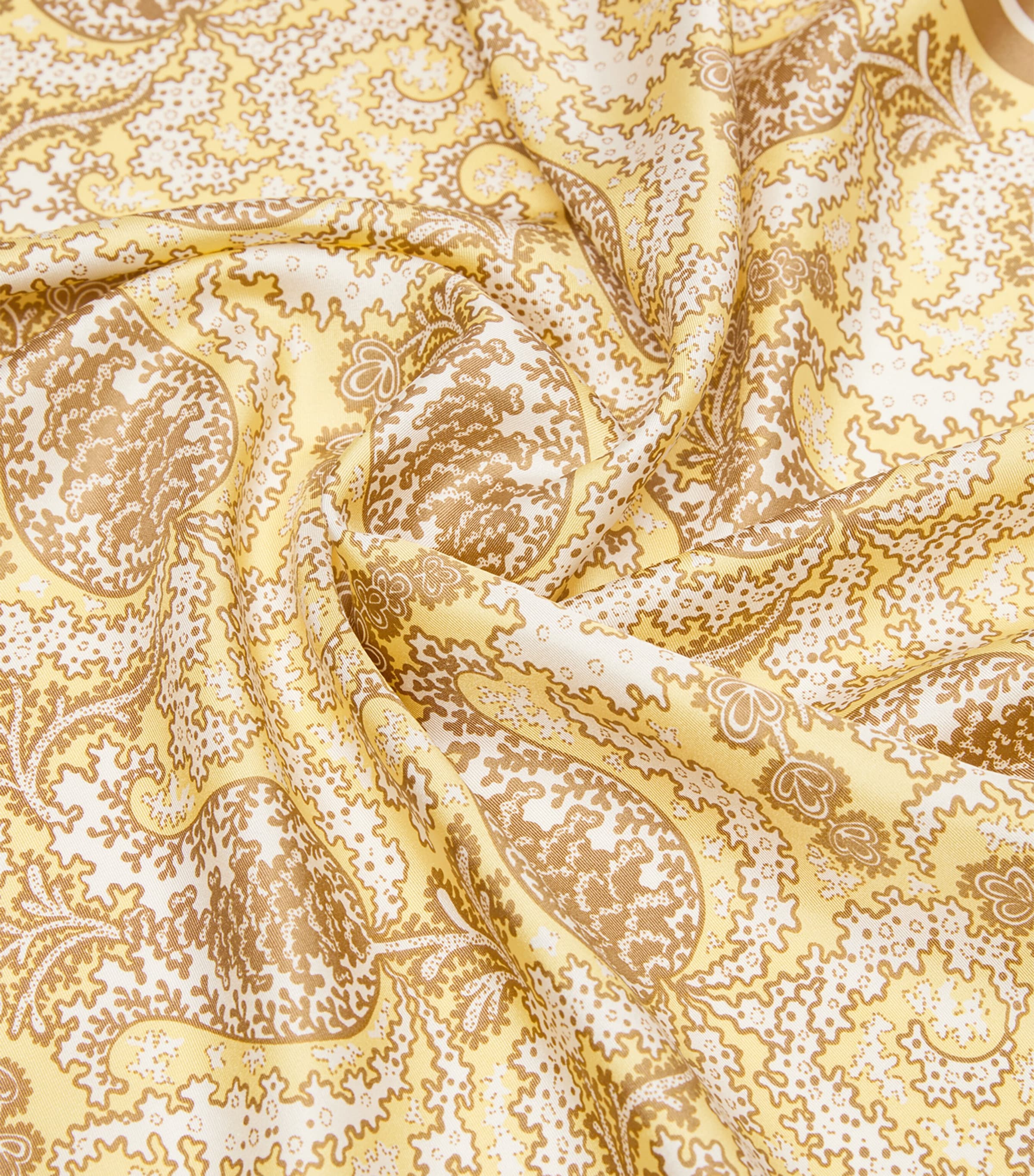 Silk Twill Printed Scarf GREEN Image 3