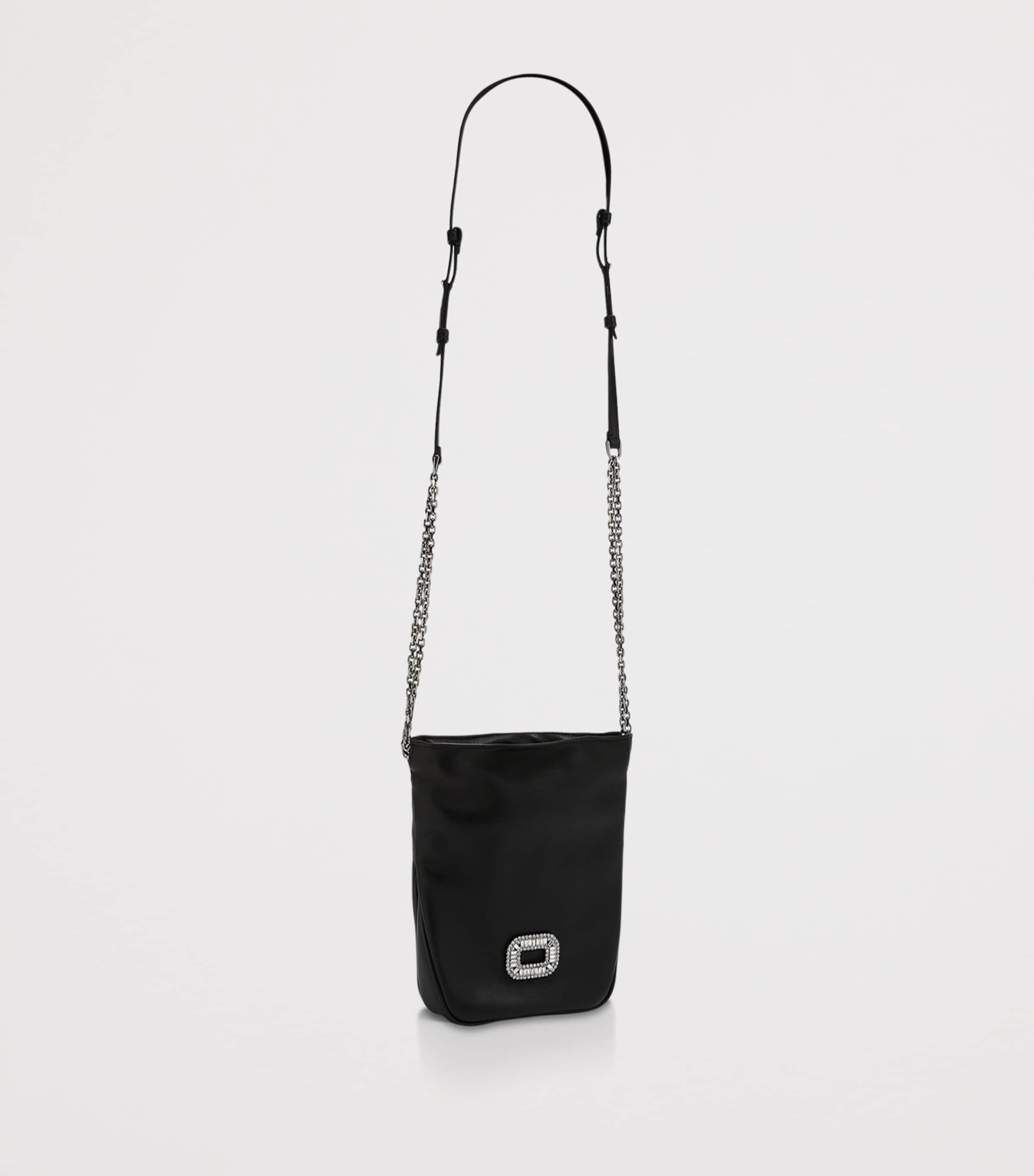 Roger Vivier Leather Pilgrim Pocket Nano Bag Black Image 2
