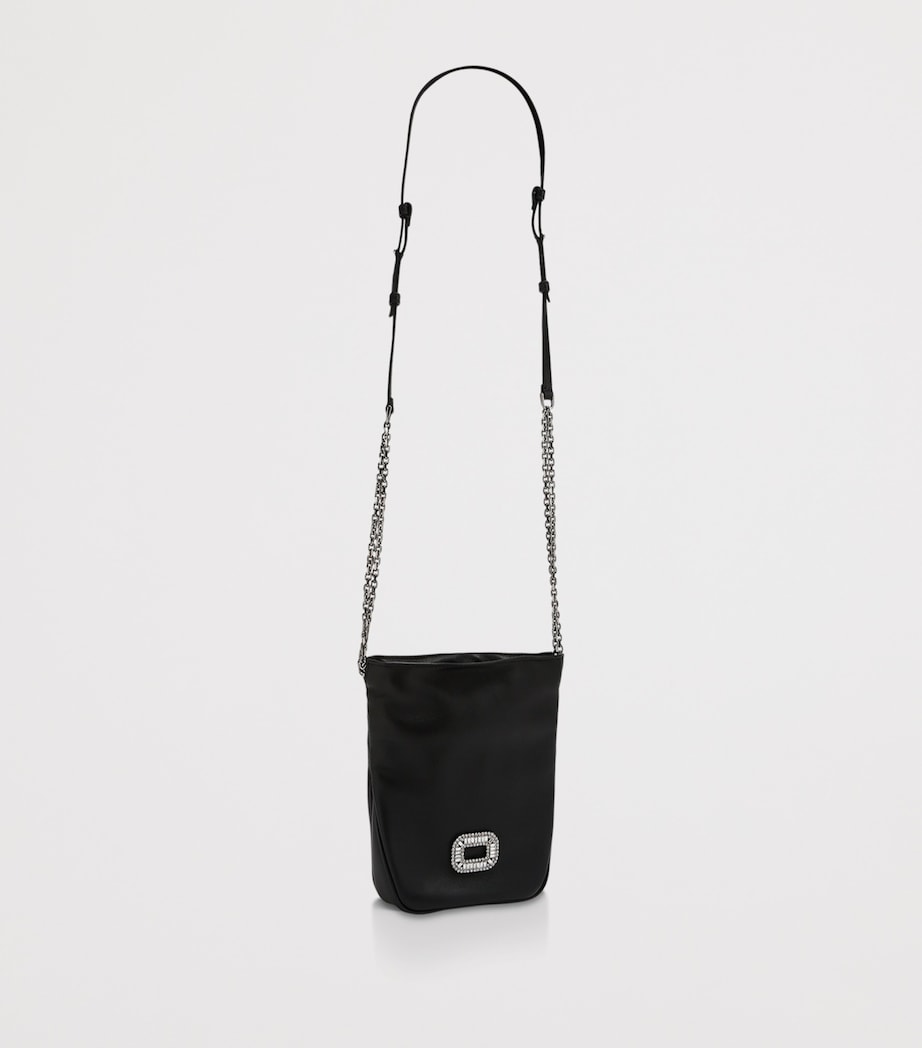 Roger Vivier Leather Pilgrim Pocket Nano Bag Black Image 2