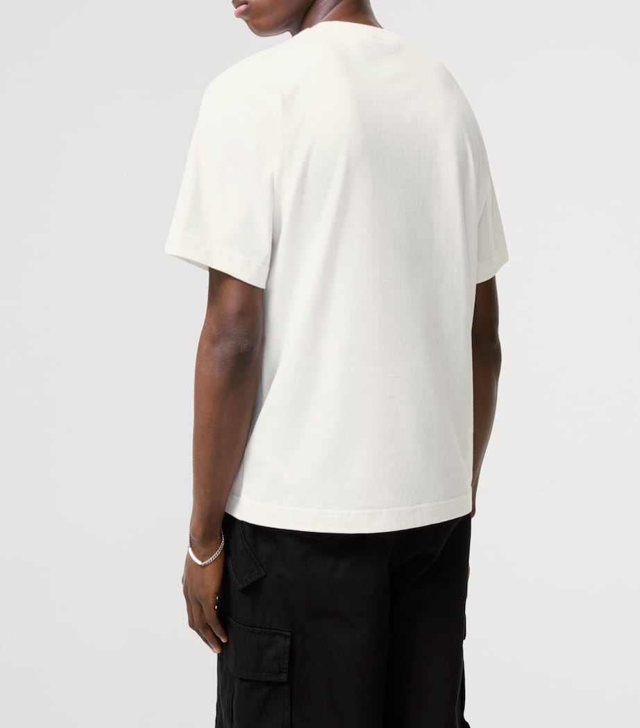 Burberry Mens Cotton Check Flag T-Shirt Chalk Image 3